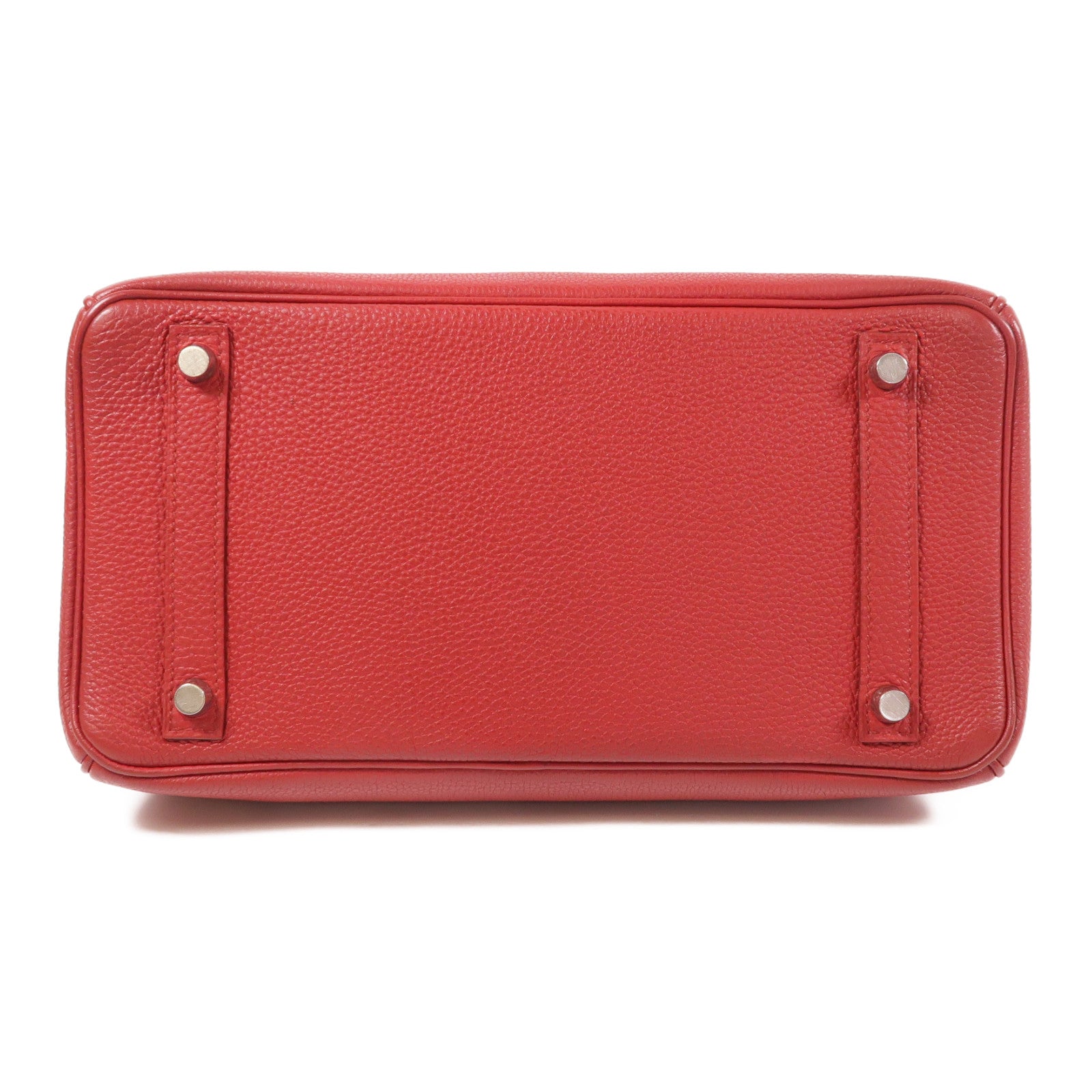 HERMES Togo皮革Birkin 30銀扣手挽袋Rouge Garance