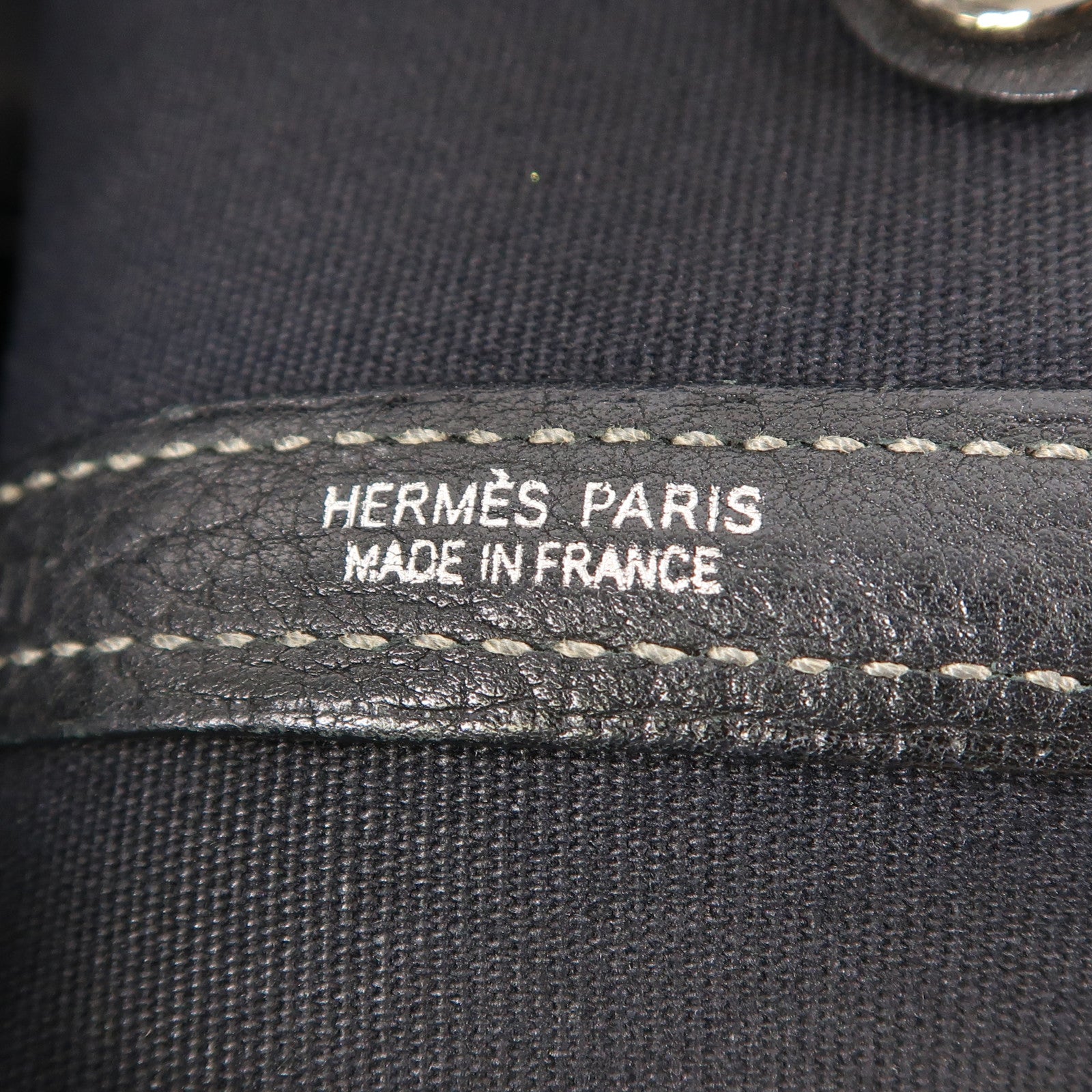 HERMES 帆布Garden Party TPM銀扣手挽肩背兩用袋