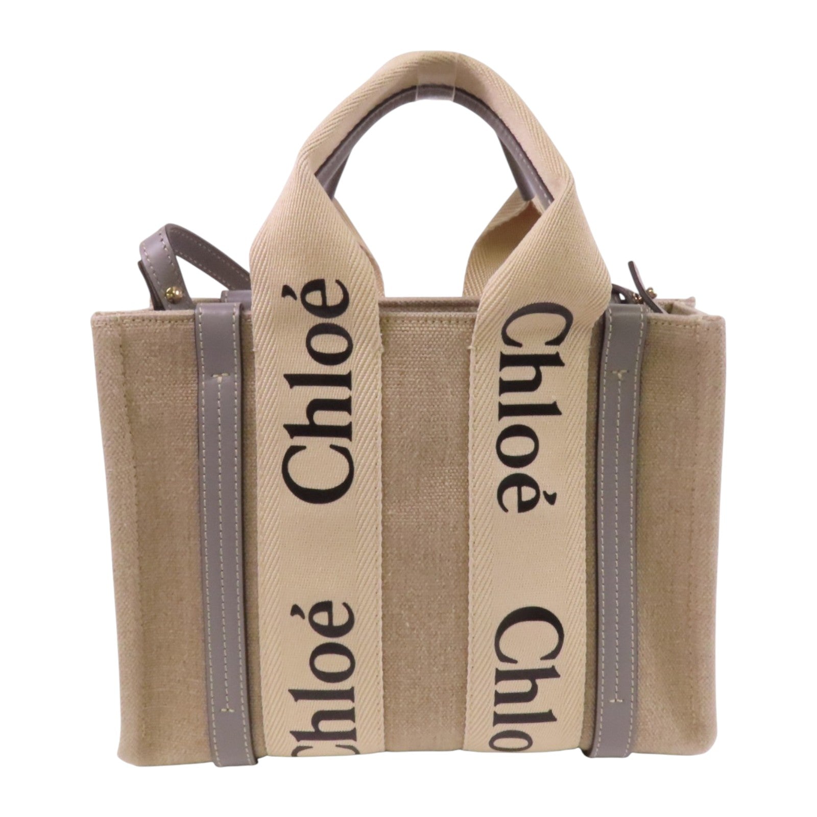 Chloe 帆布Woody Small手挽肩背兩用袋