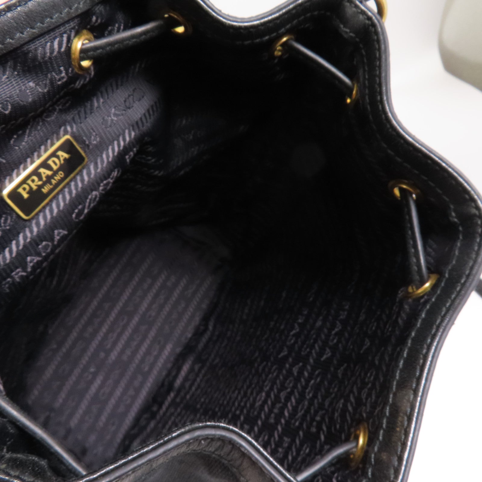 PRADA 帆布2 Way Shoulder金扣手挽肩背兩用袋