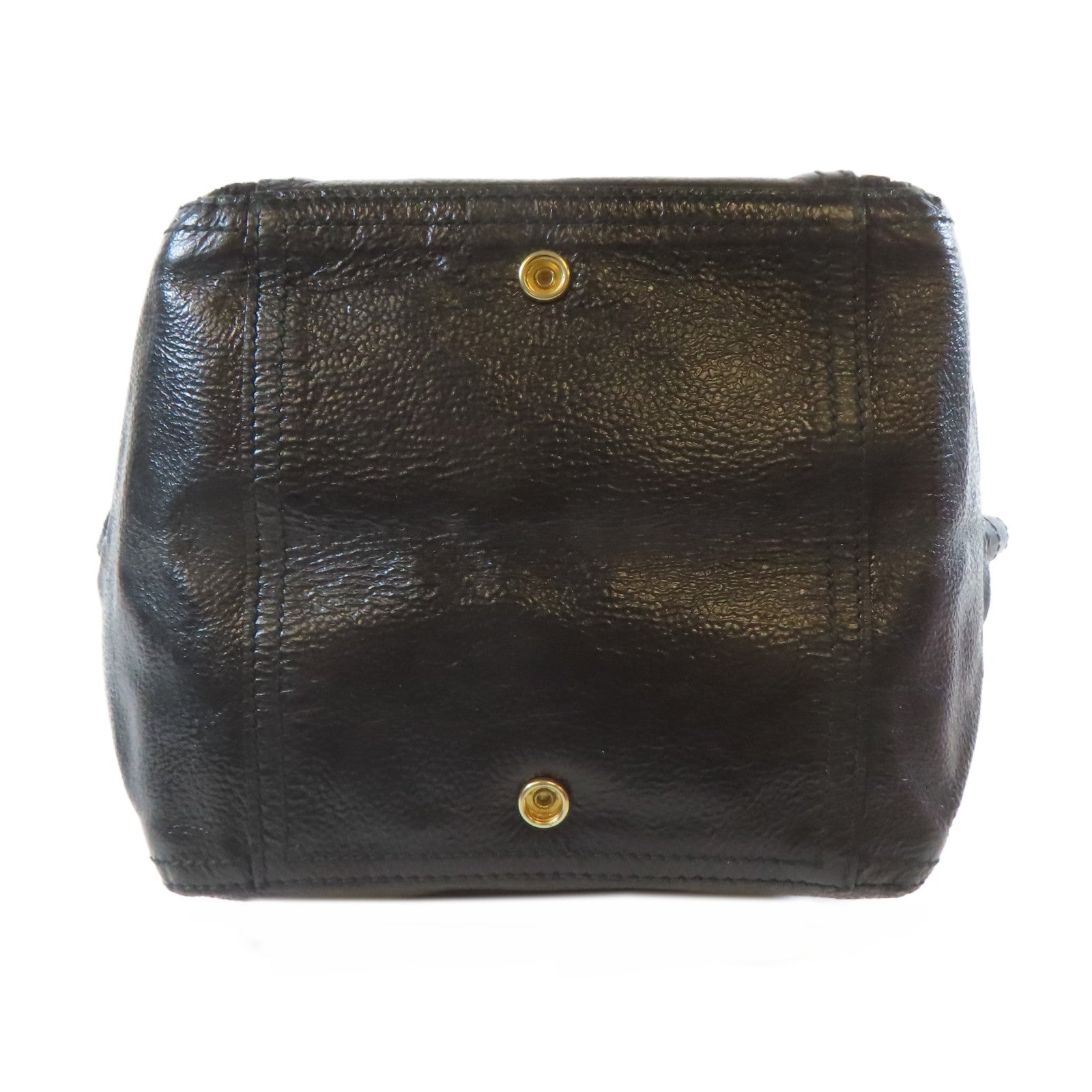 SAINT LAURENT 【激減優惠】牛皮皮革Hand Bag金扣肩背袋黑色