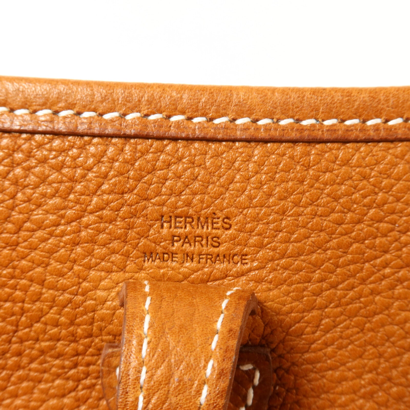 HERMES Barenia皮革Evelyne TPM肩背袋Gold