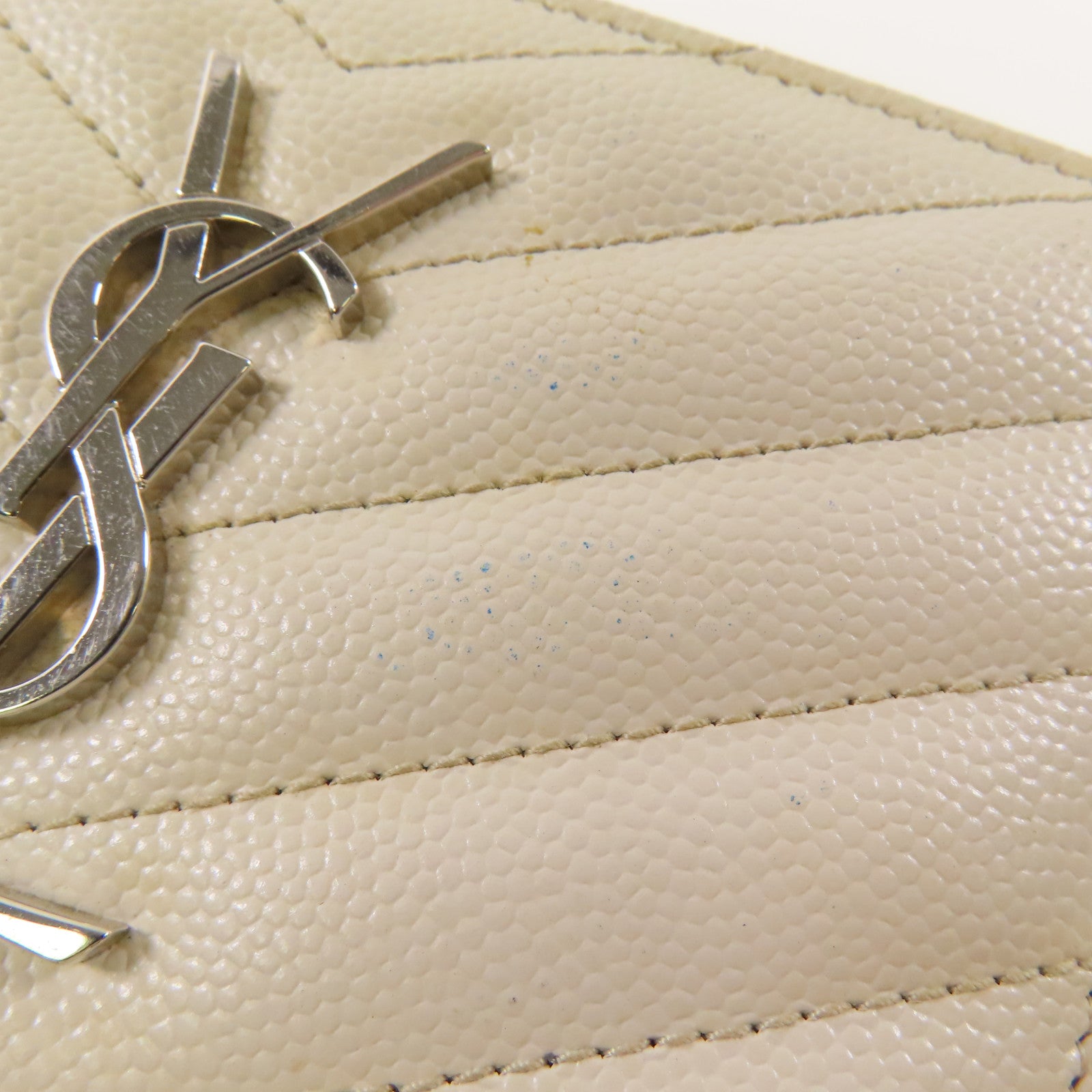 SAINT LAURENT 牛皮皮革Bifold Wallet銀扣錢包