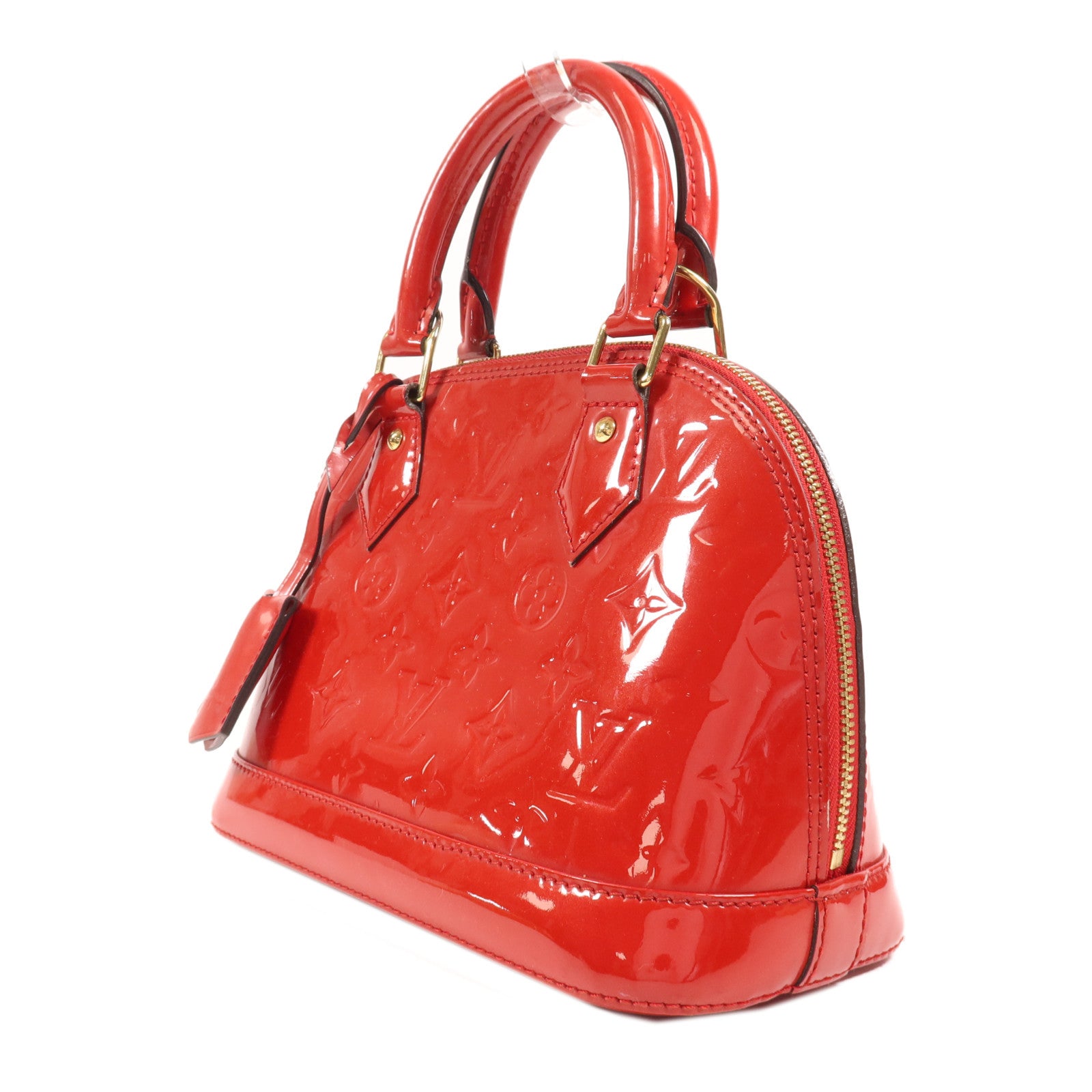 LOUIS VUITTON Monogram Vernis Alma BB金扣手挽肩背兩用袋