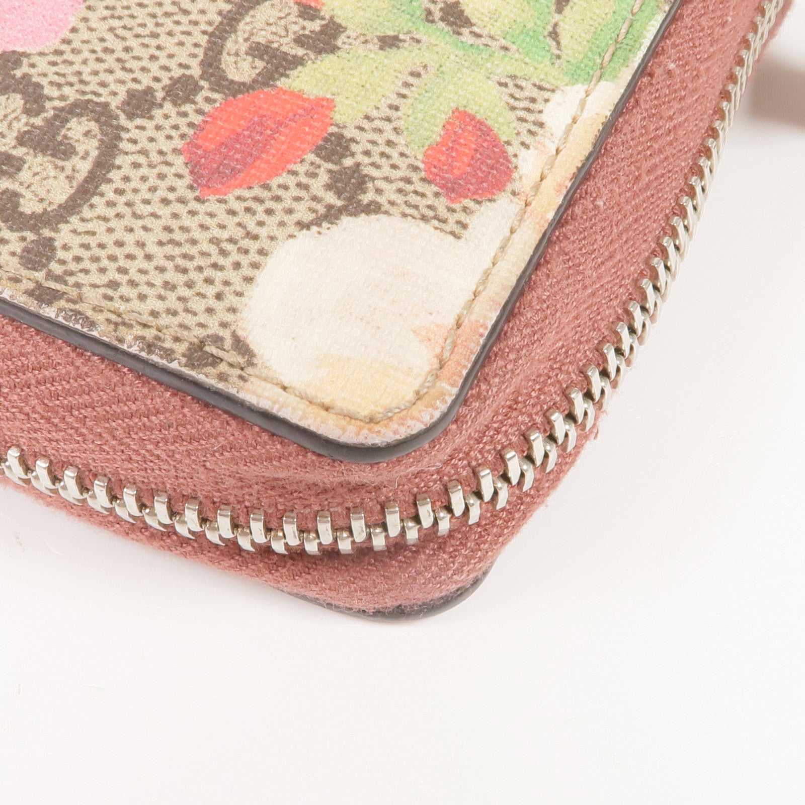 GUCCI 塗層帆布Zipper Long Wallet銀扣長錢包