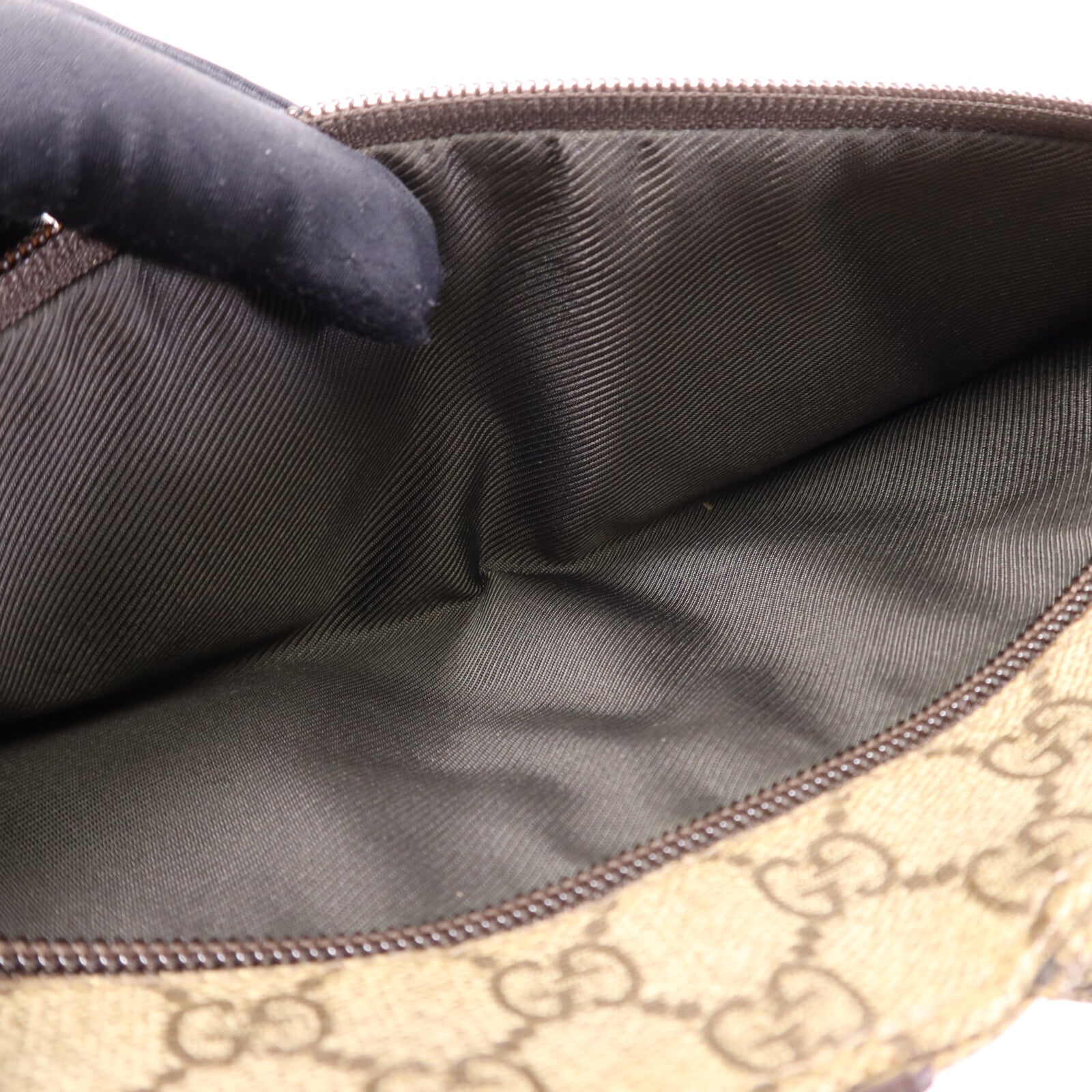 GUCCI 塗層帆布Belt Bag銀扣腰包