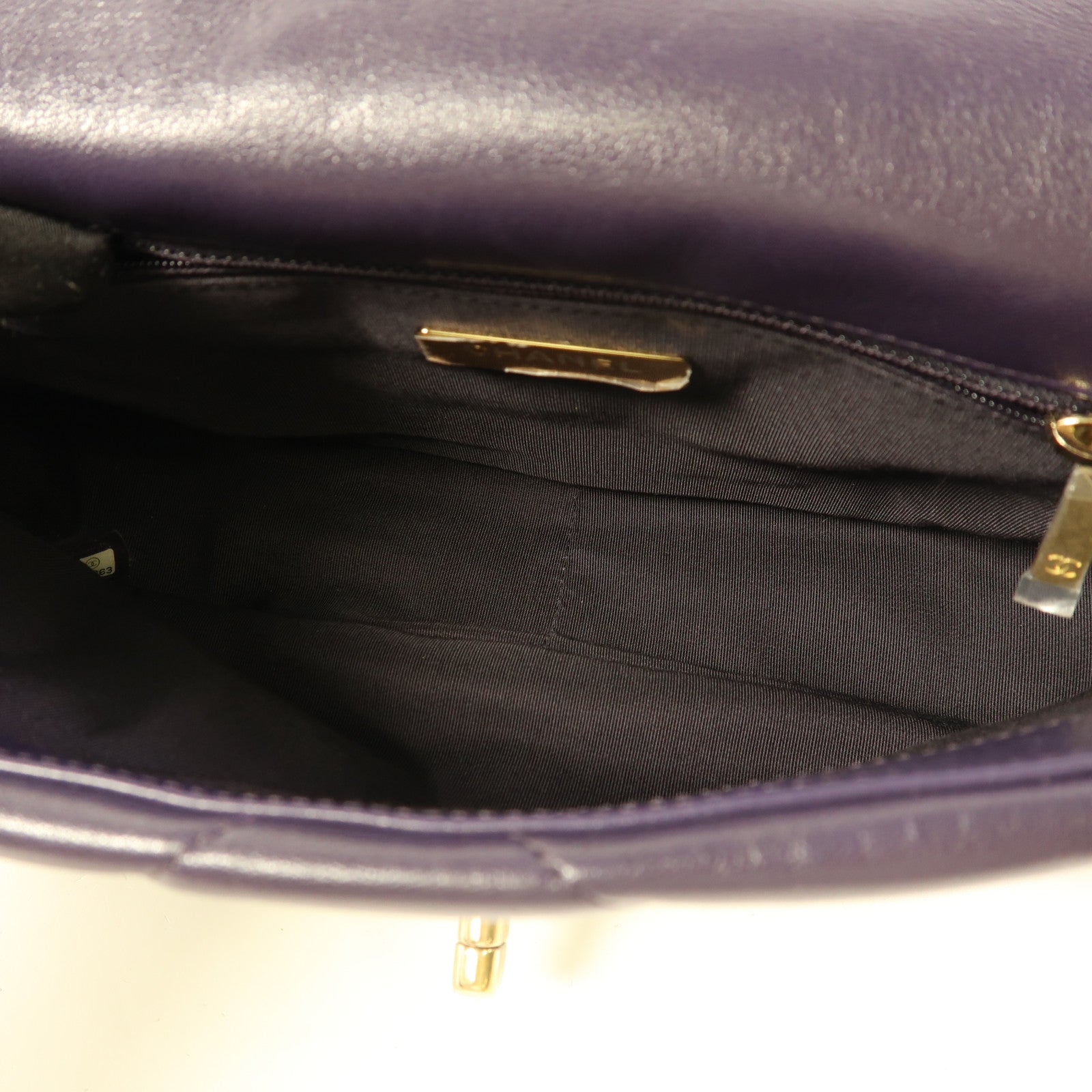 CHANEL 羊皮皮革C19 Small鏈帶手挽肩背兩用袋