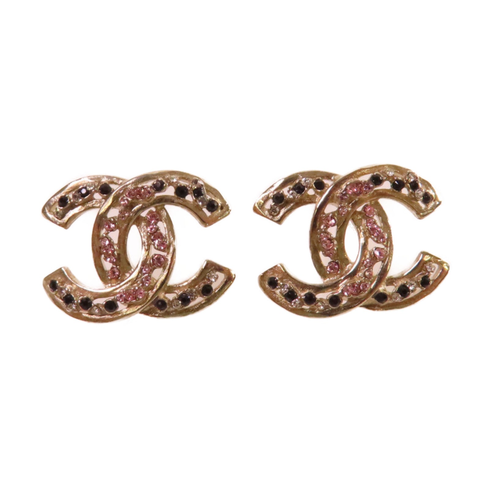 CHANEL 金屬CC Earrings耳環彩色/金色