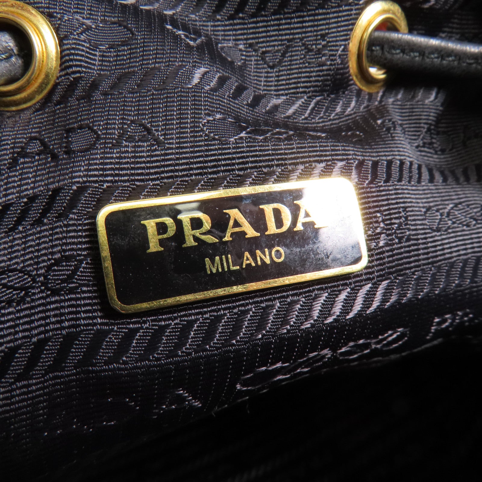 PRADA 帆布2 Way Shoulder金扣手挽肩背兩用袋