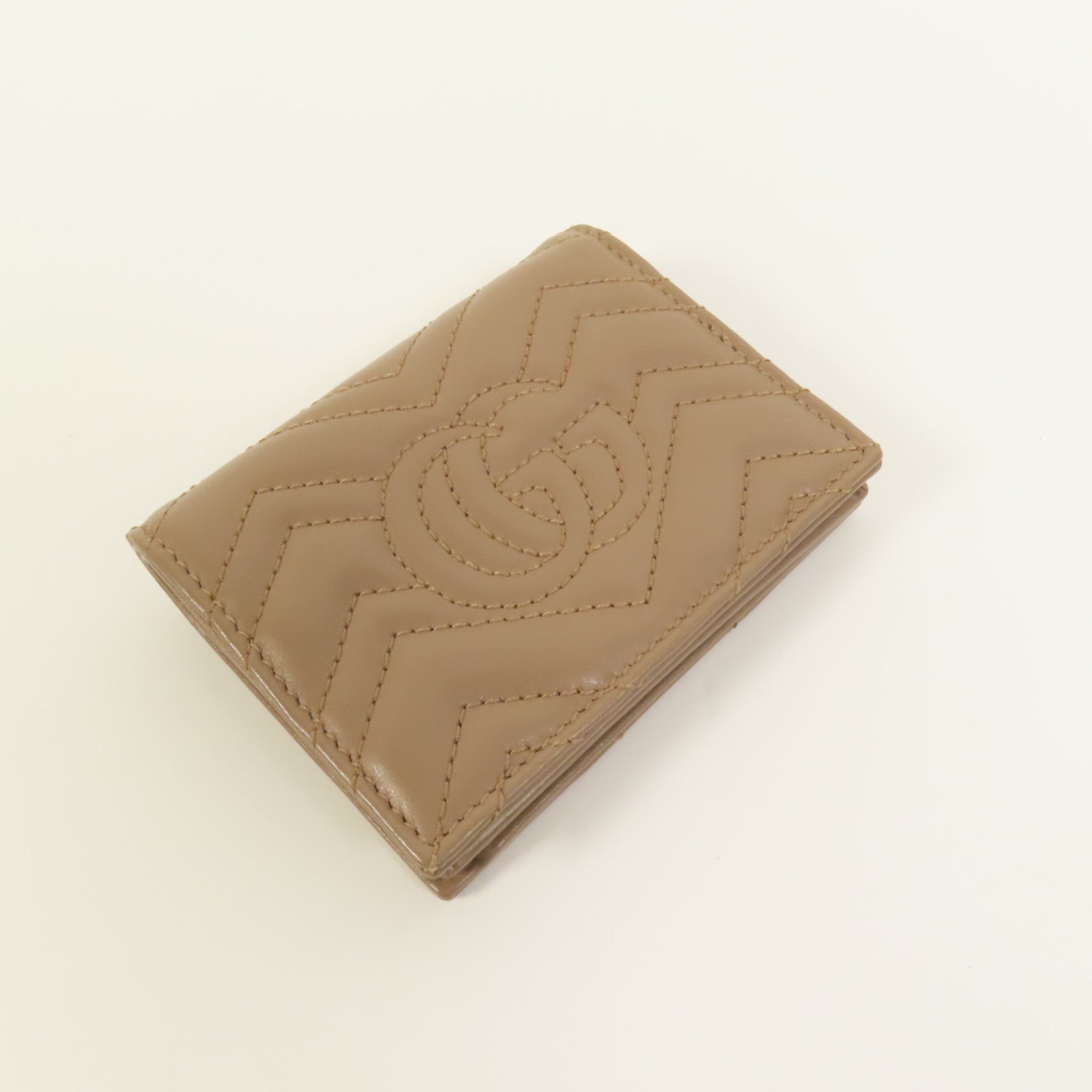 GUCCI 【激減優惠】牛皮皮革GG Marmont金扣錢包