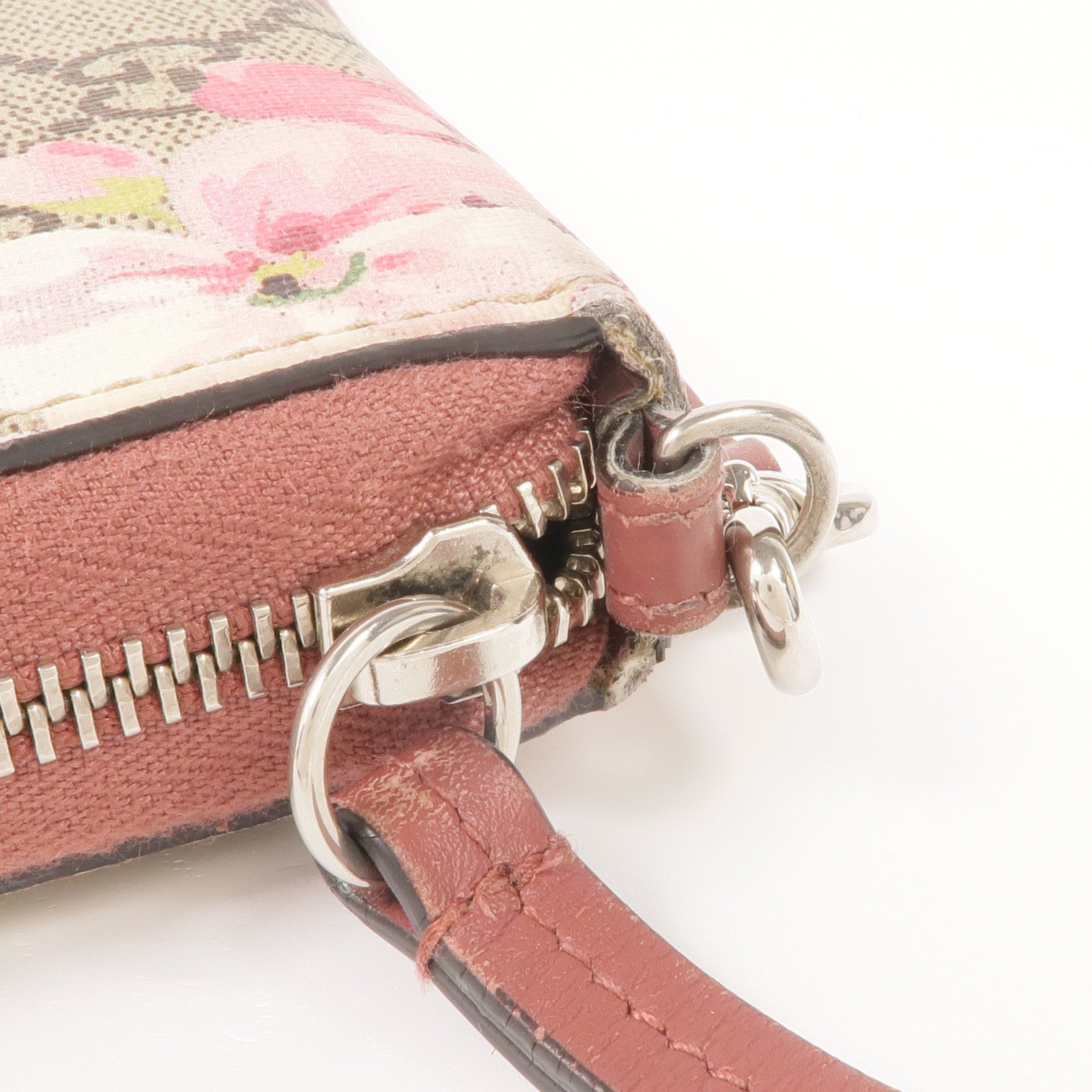 GUCCI 塗層帆布Zipper Long Wallet銀扣長錢包