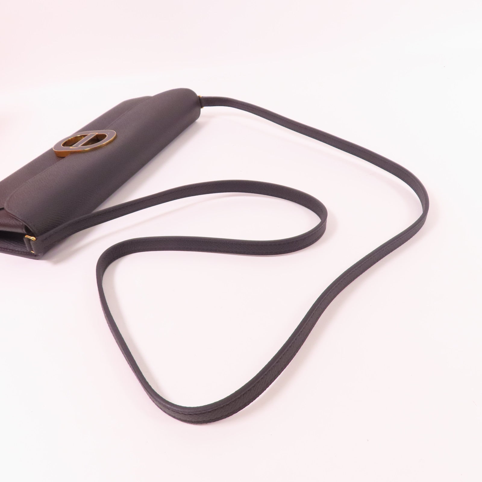 HERMES Epsom皮革Maillon To Go金扣肩背袋Noir