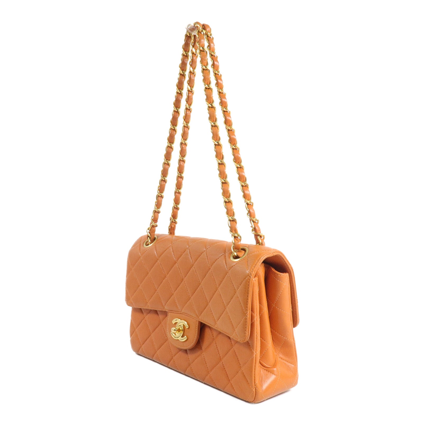 CHANEL 羊皮皮革Vintage Chain Shoulder鏈帶肩背袋