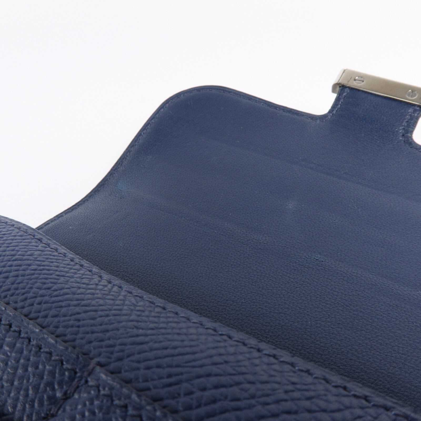 HERMES Epsom皮革Constance Wallet錢包Bleu Saphir