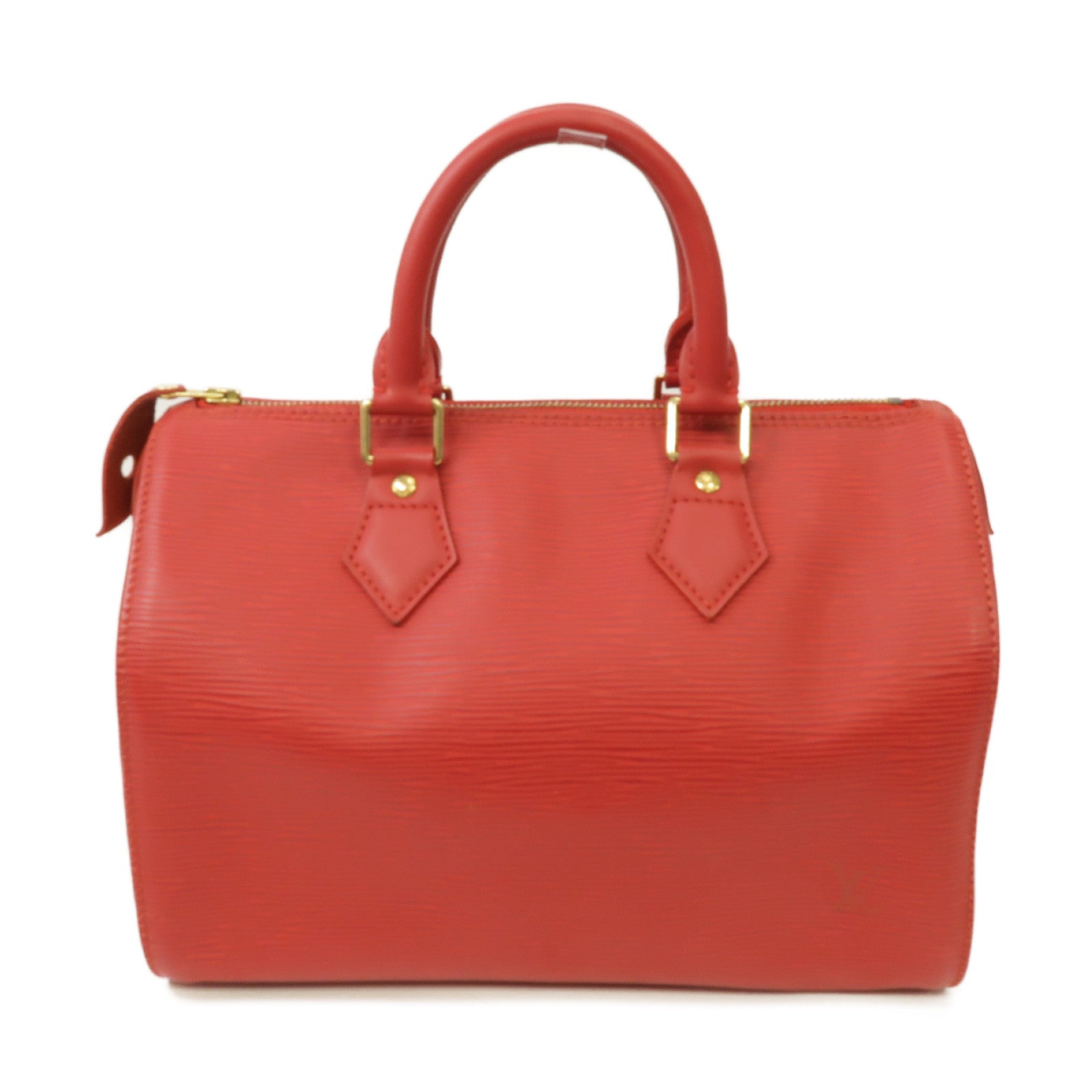 LOUIS VUITTON Epi Speedy 25金扣手挽袋紅色