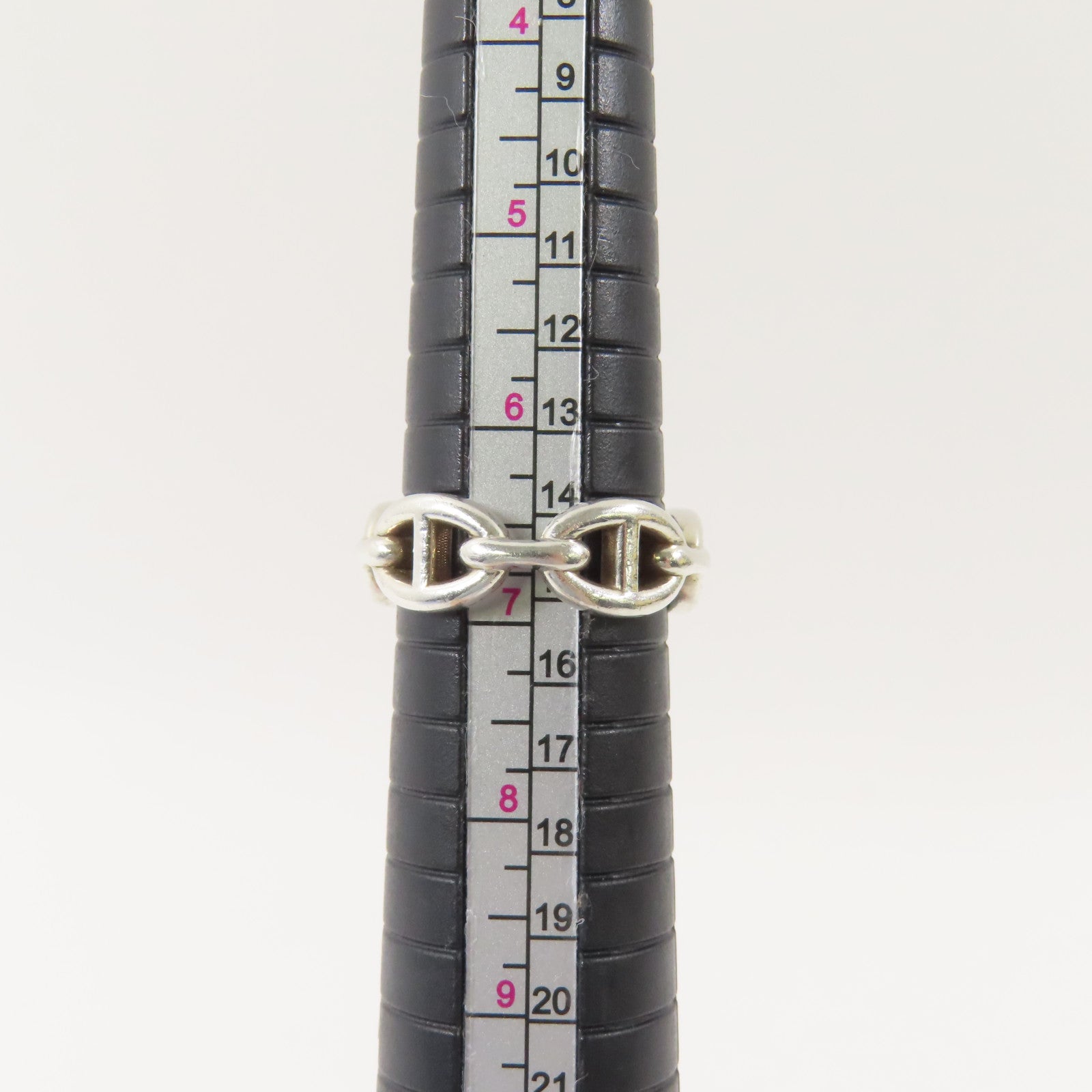 HERMES 925純銀Chaine D'ancre Enchainee戒指Hermes#54/US#6.75