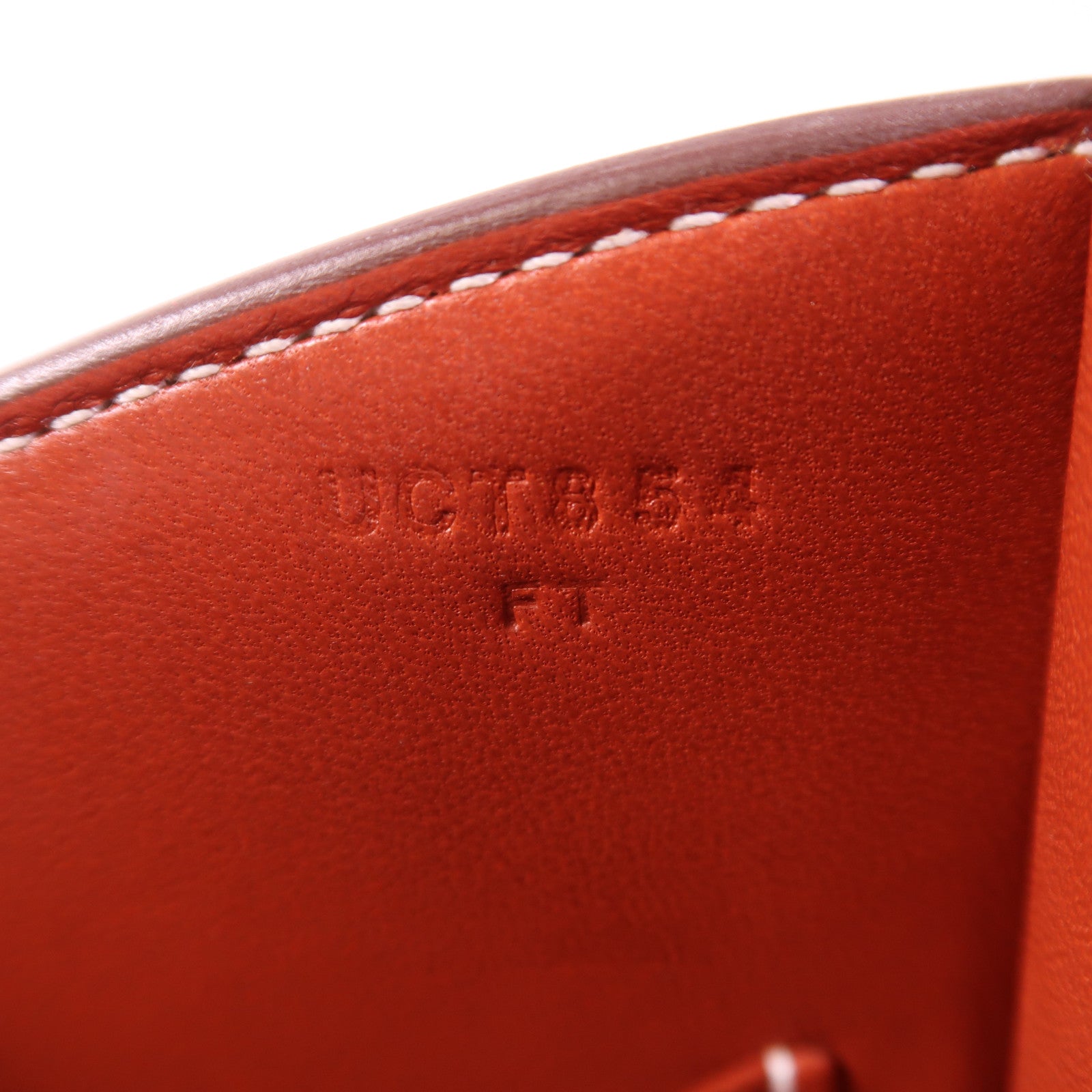 HERMES Box Calf皮革Constance 24銀扣肩背袋Brique