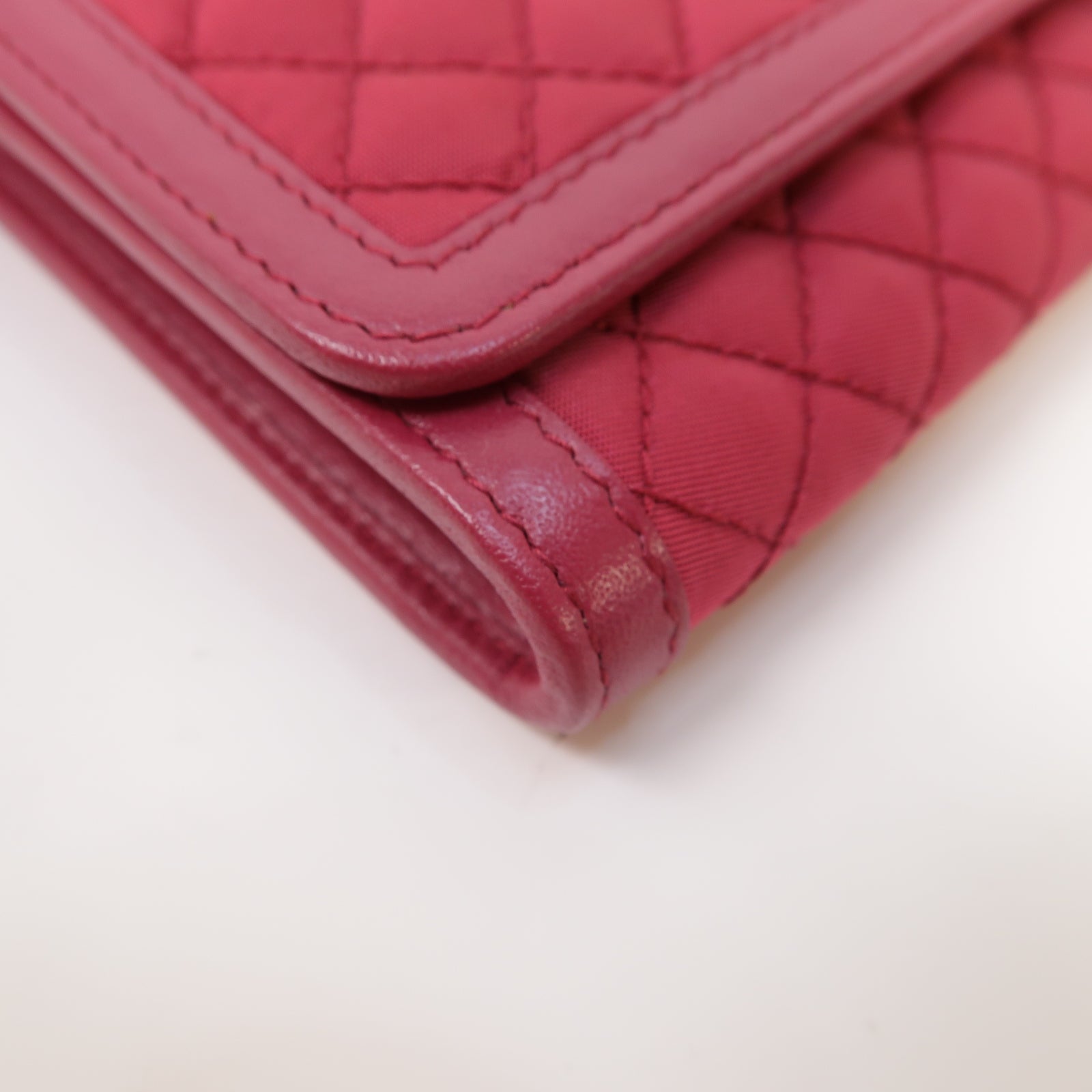 PRADA 【激減優惠】尼龍Shoulder Bag金扣肩背袋粉紅色