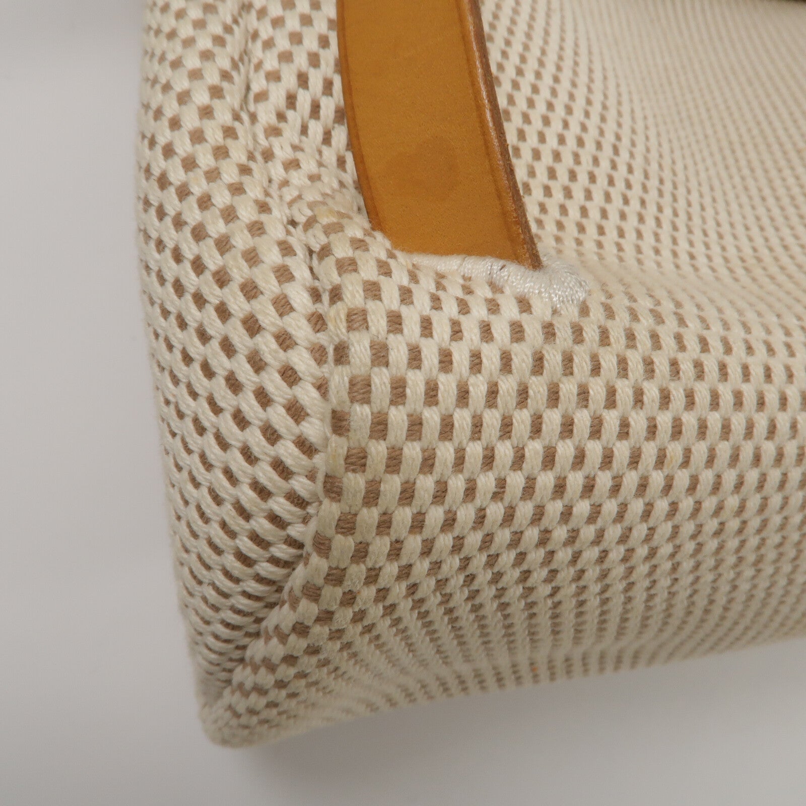 HERMES 帆布/Veau Hunter皮革Vintage Herbag Backpack背包Natural Sable
