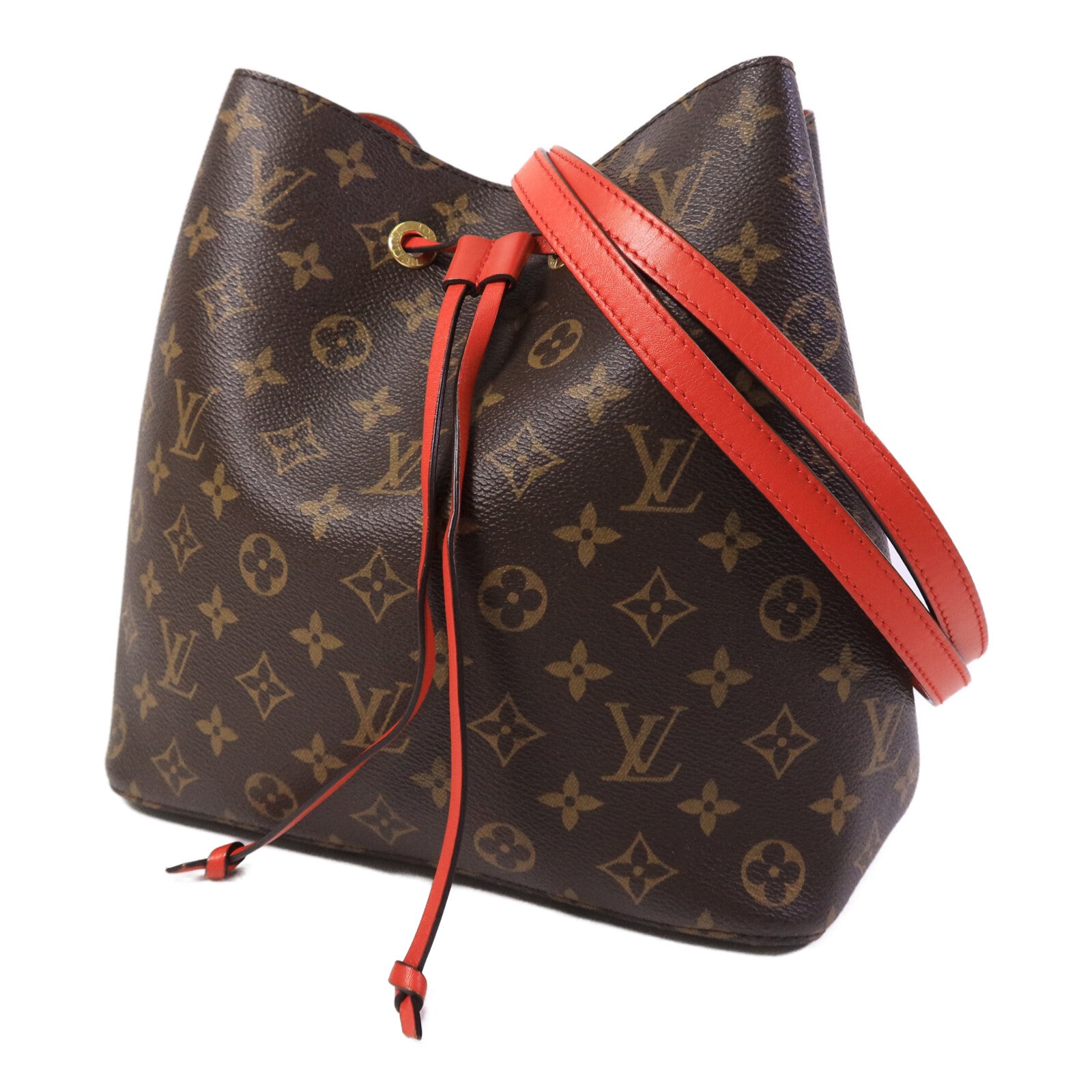LOUIS VUITTON Monogram NeoNoe MM肩背袋Coquelicot