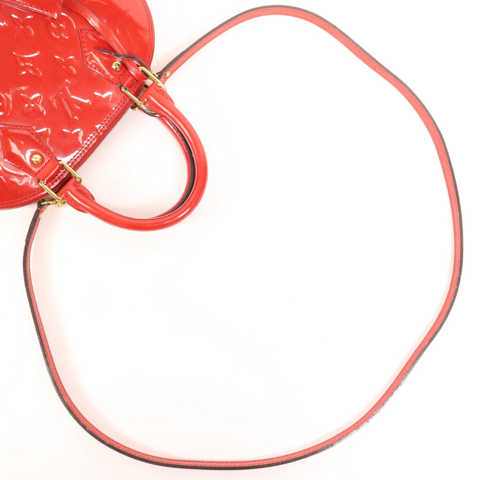 LOUIS VUITTON Monogram Vernis Alma BB金扣手挽肩背兩用袋