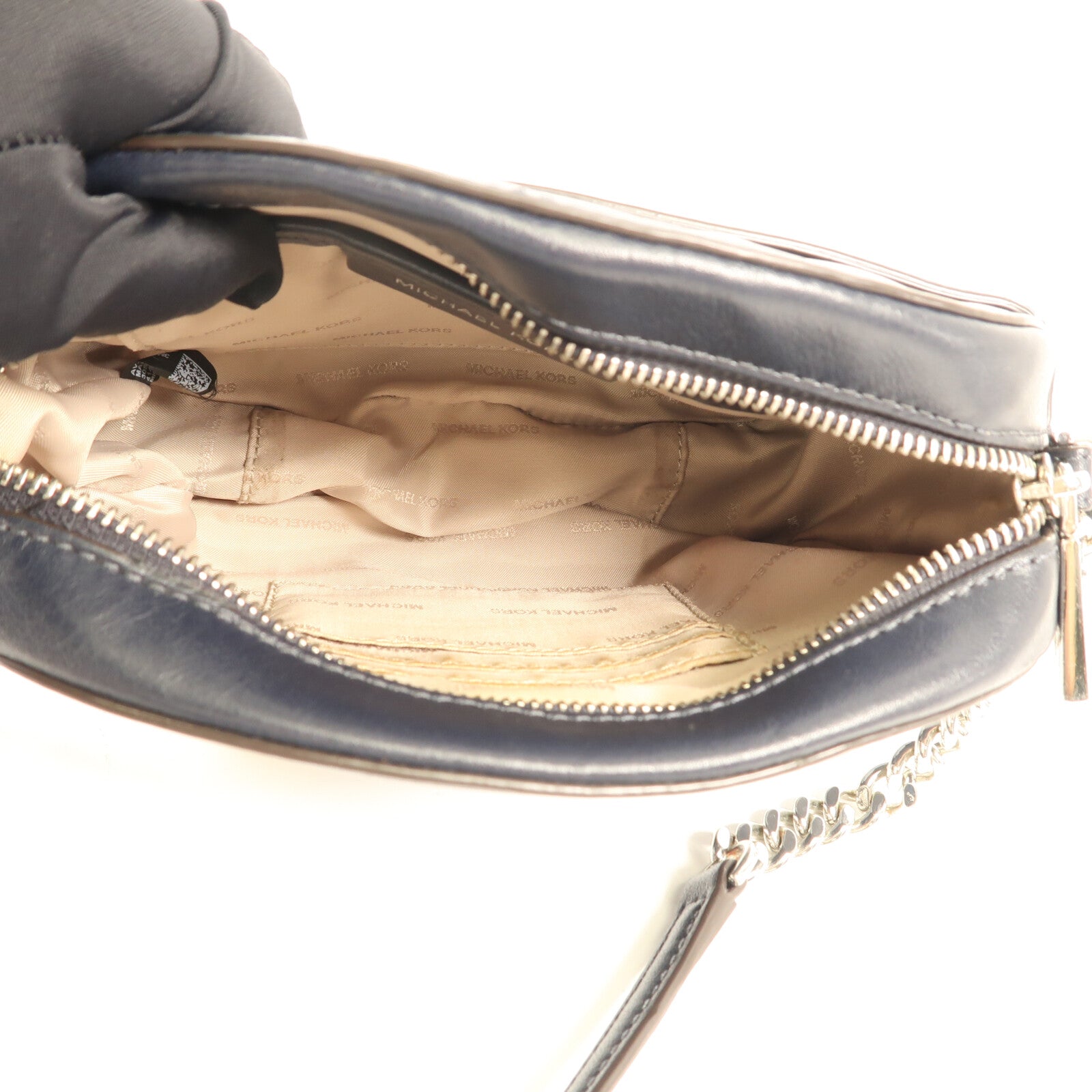 Michael Kors 牛皮皮革Shoulder Bag銀扣肩背袋