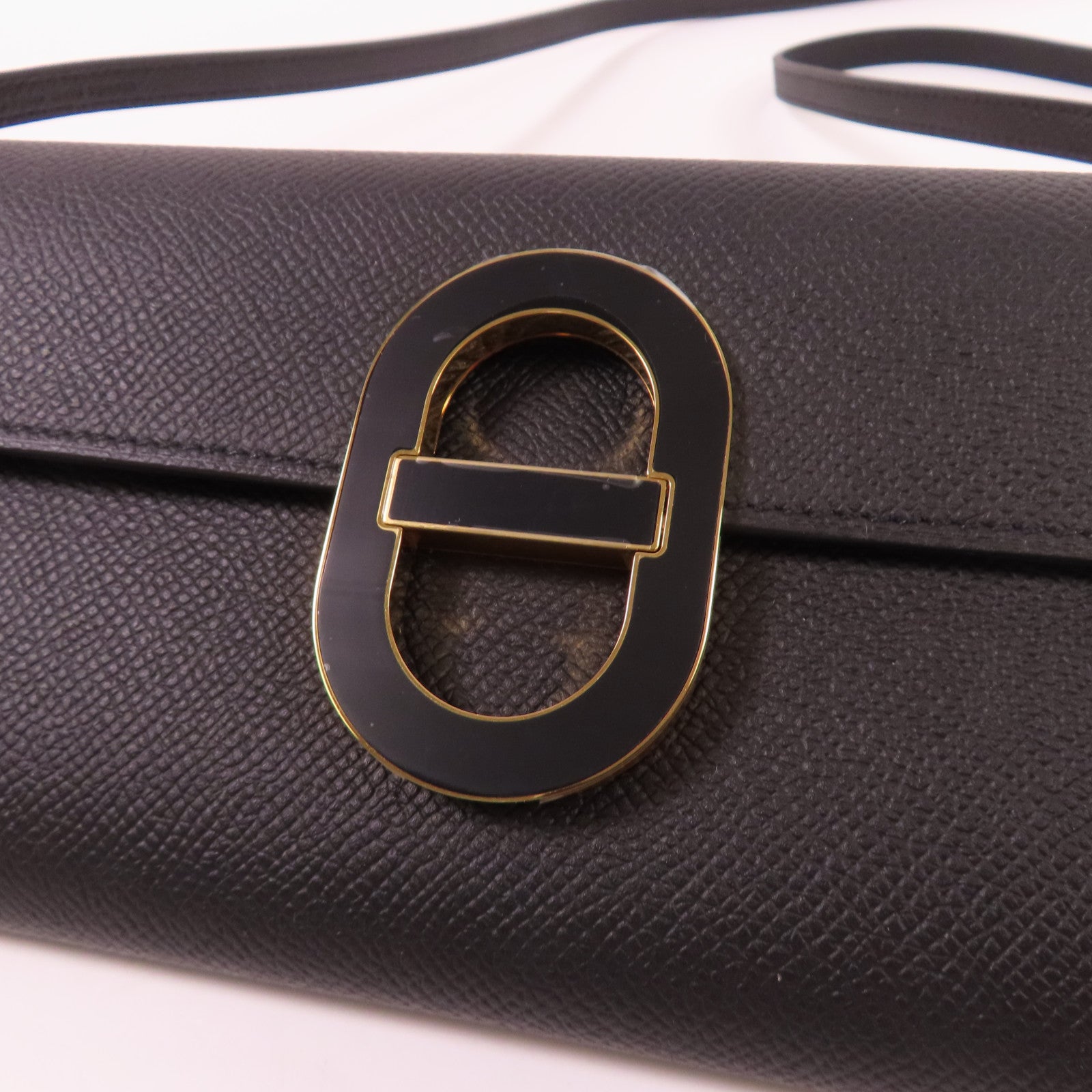 HERMES Epsom皮革Maillon To Go金扣肩背袋Noir