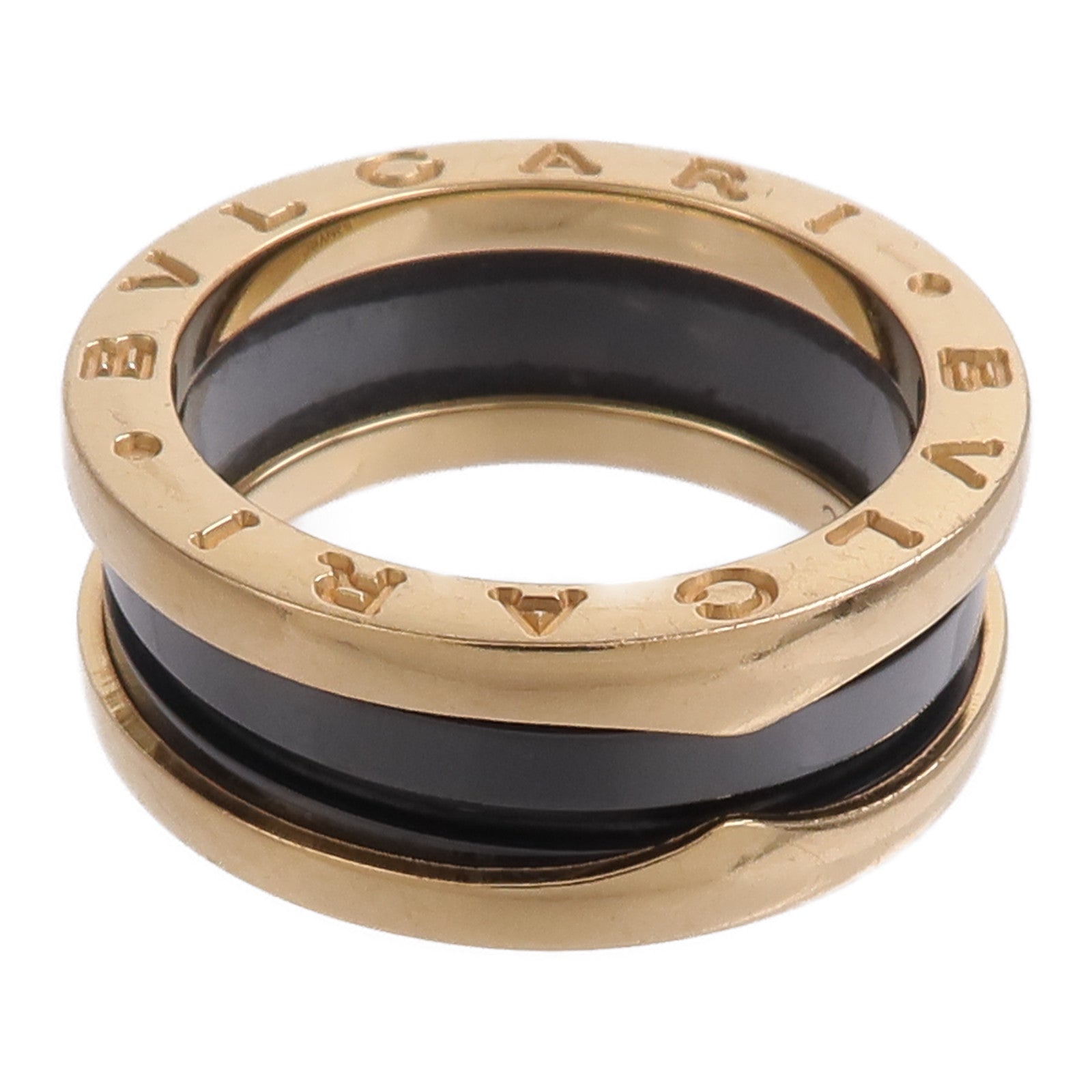 BVLGARI 18K玫瑰金/陶瓷B-zero1 Ring戒指