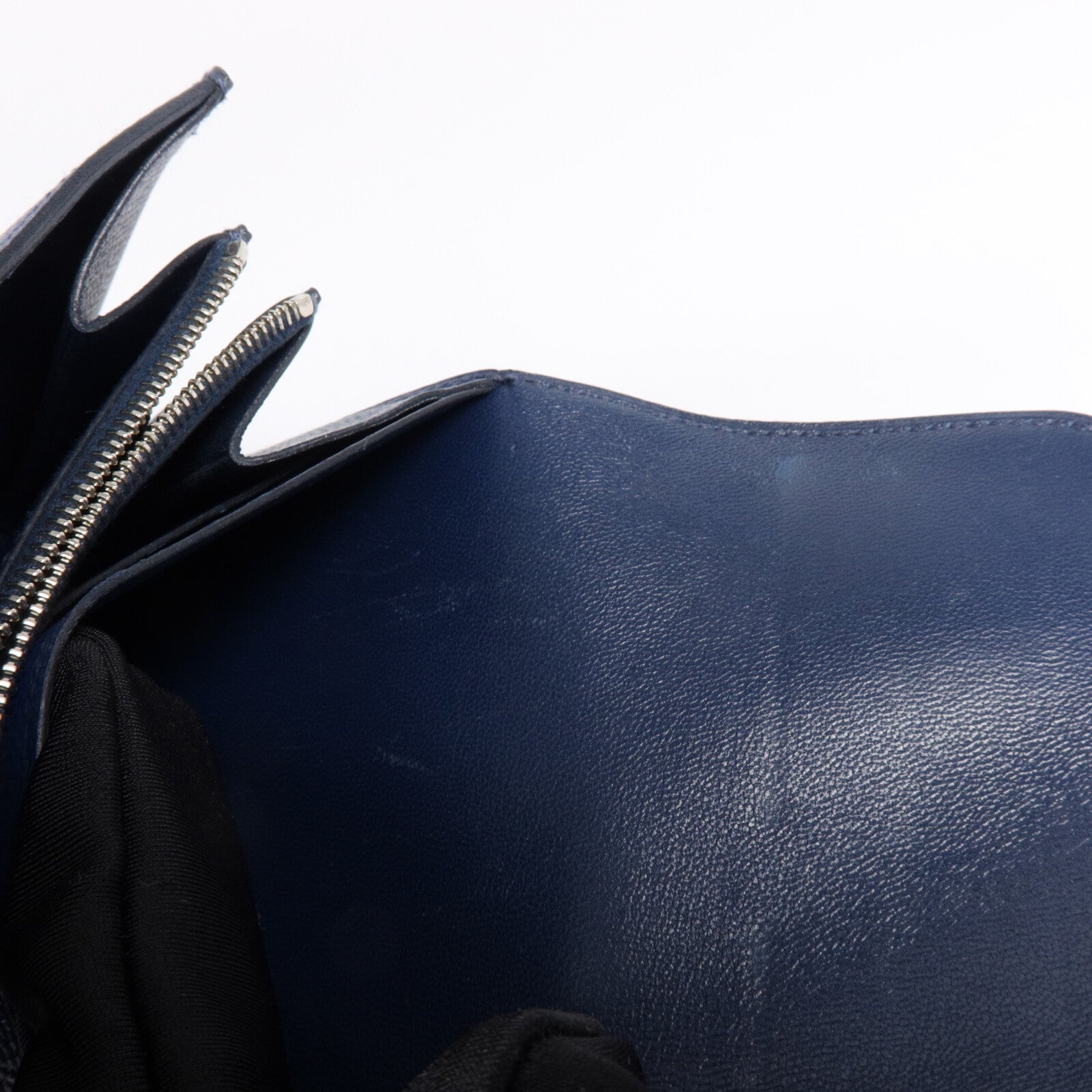 HERMES Epsom皮革Constance Wallet錢包Bleu Saphir