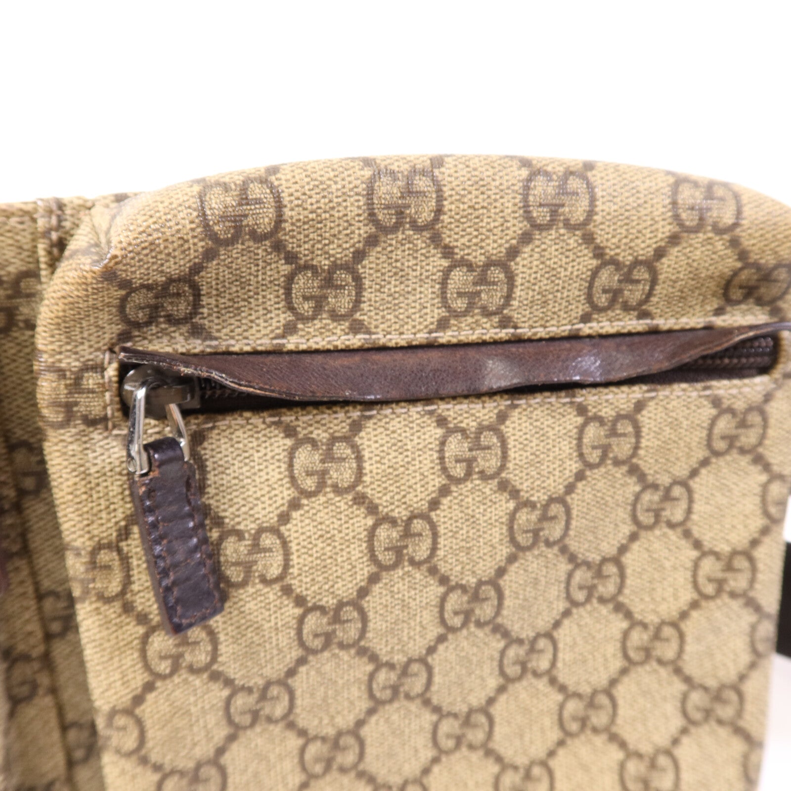 GUCCI 塗層帆布Belt Bag銀扣腰包