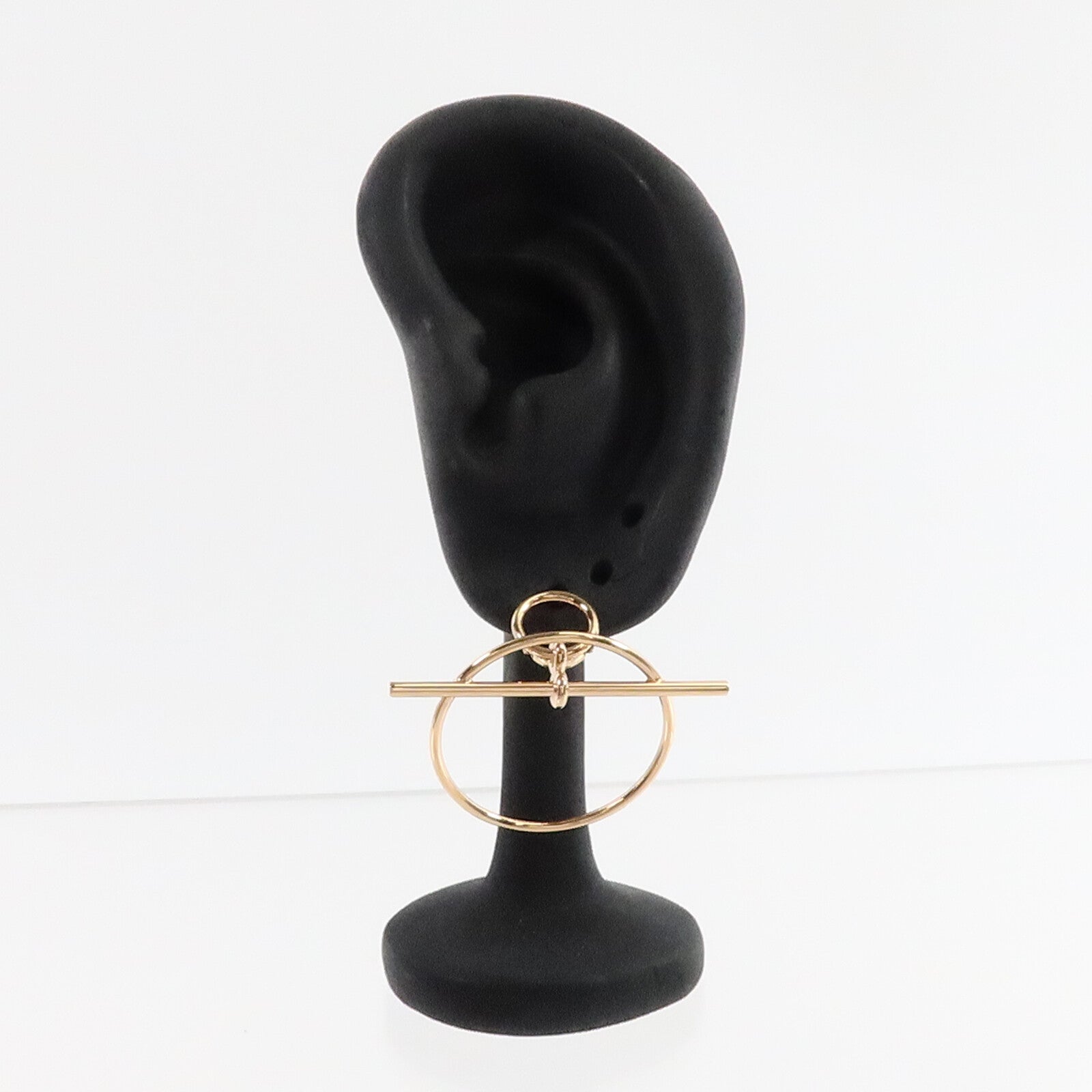 HERMES 18K玫瑰金Loop Earrings耳環