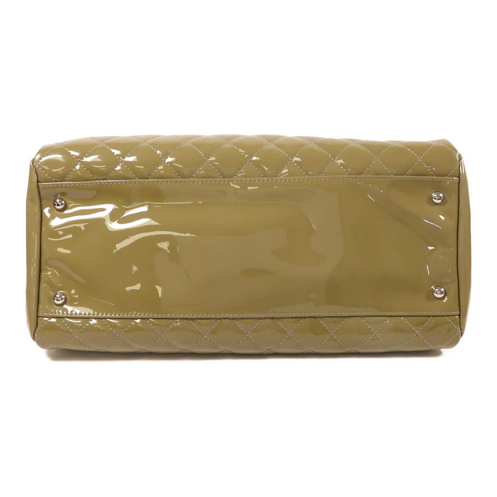 CHANEL 漆皮皮革Chain Shoulder銀扣鏈帶肩背袋