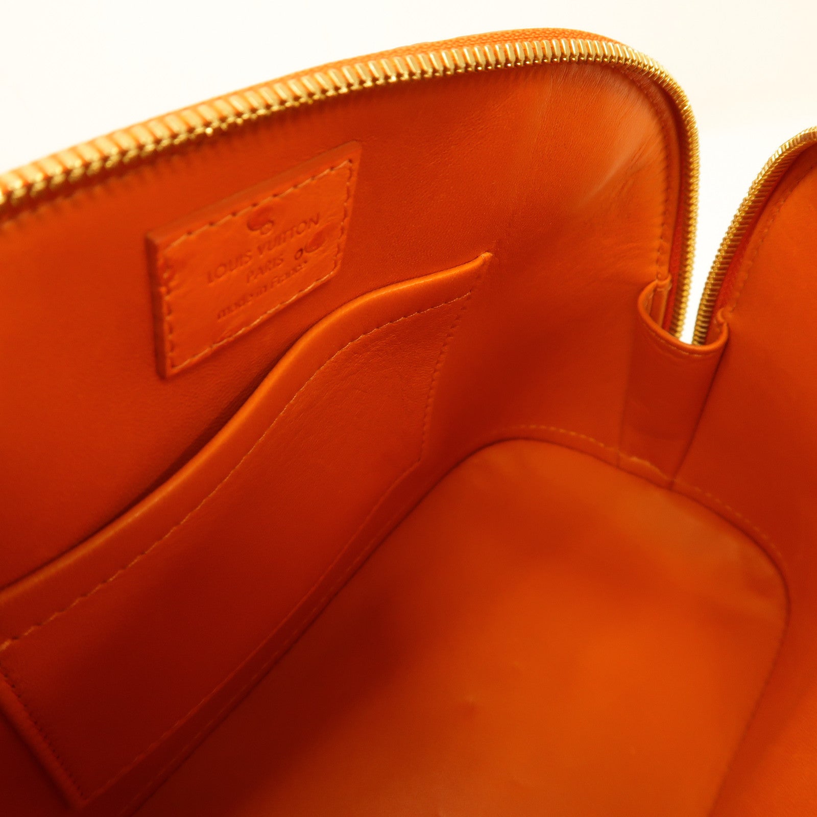 LOUIS VUITTON 鴕鳥皮革Alma BB手挽肩背兩用袋橙色