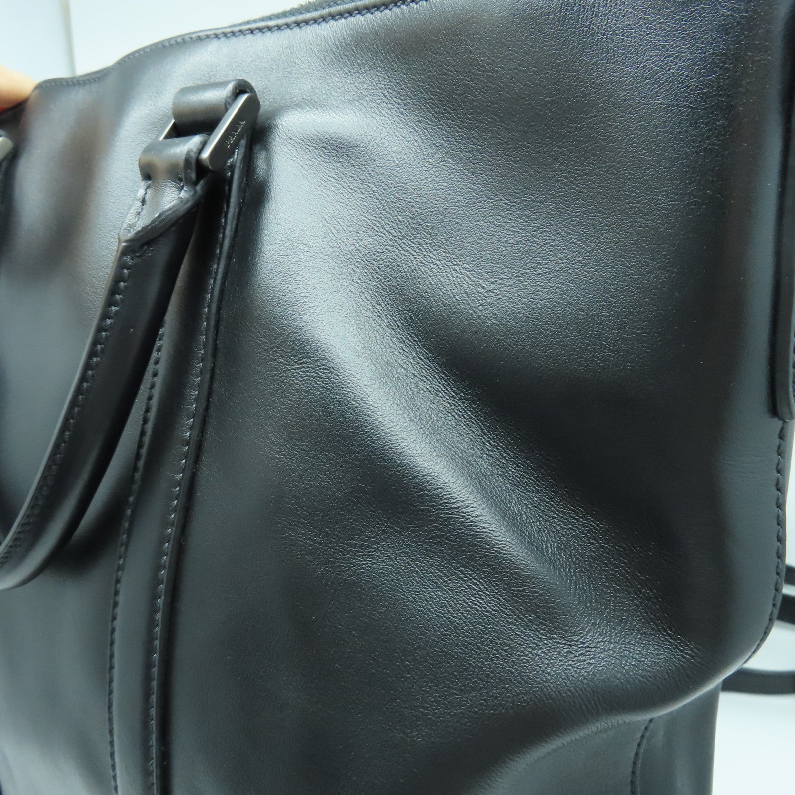 PRADA 牛皮皮革2Way Shoulder手挽肩背两用袋黑色