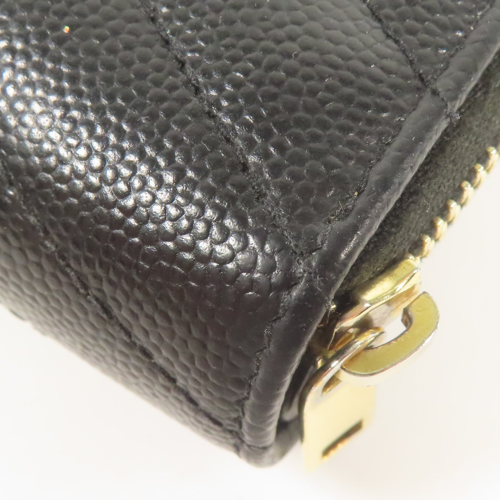 SAINT LAURENT YSL GHW Wallet Calfskin Leather Black