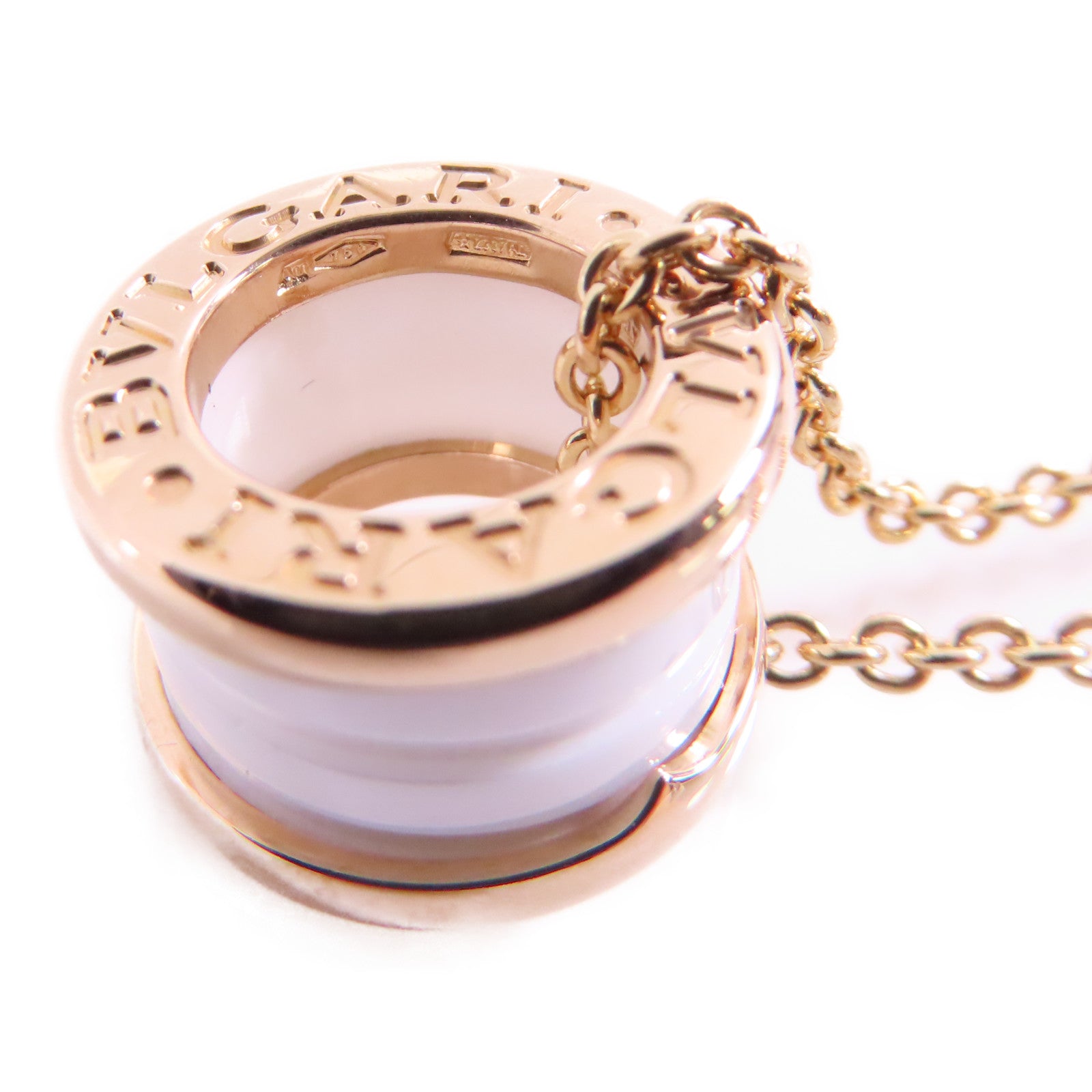 BVLGARI 【激減優惠】18K玫瑰金/陶瓷B.zero1 Necklace項鏈