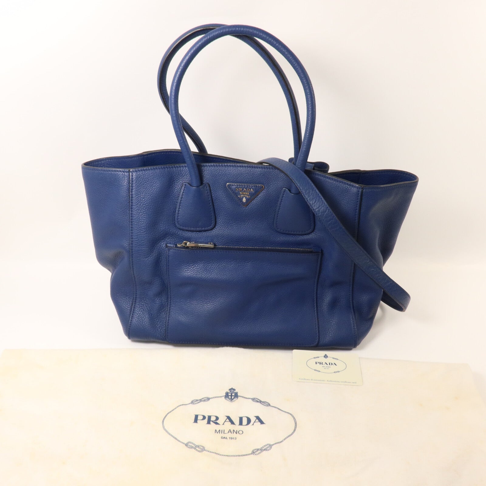 PRADA 牛皮皮革Vitello Daino Tote手挽肩背兩用袋