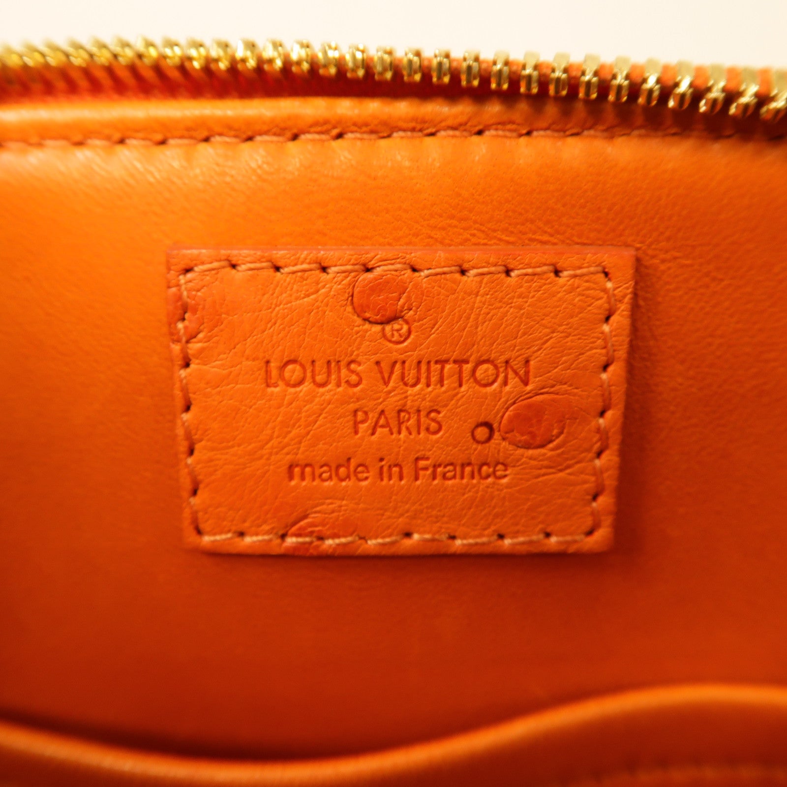 LOUIS VUITTON 鴕鳥皮革Alma BB手挽肩背兩用袋橙色