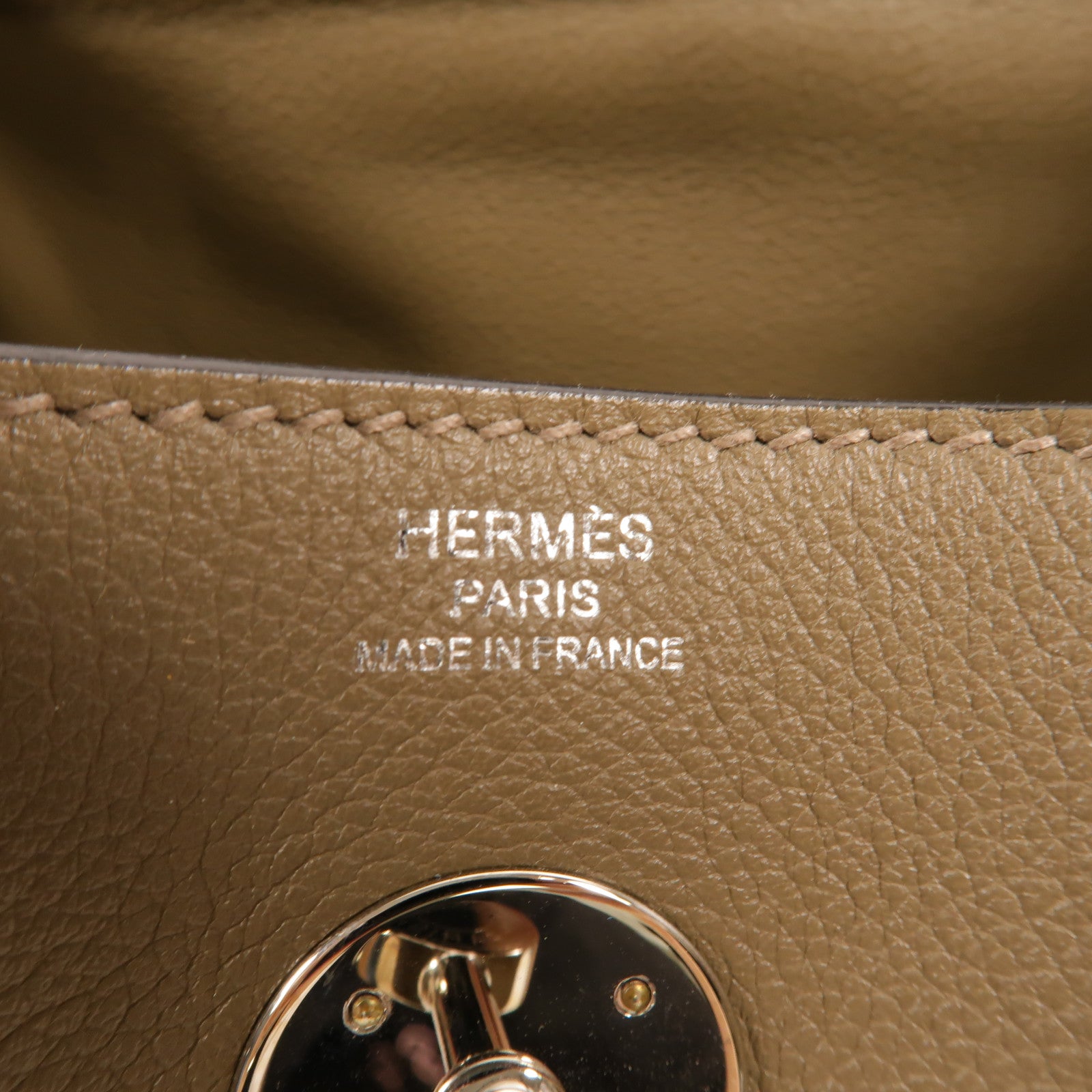 HERMES Swift皮革Lindy 26手挽肩背兩用袋Taupe