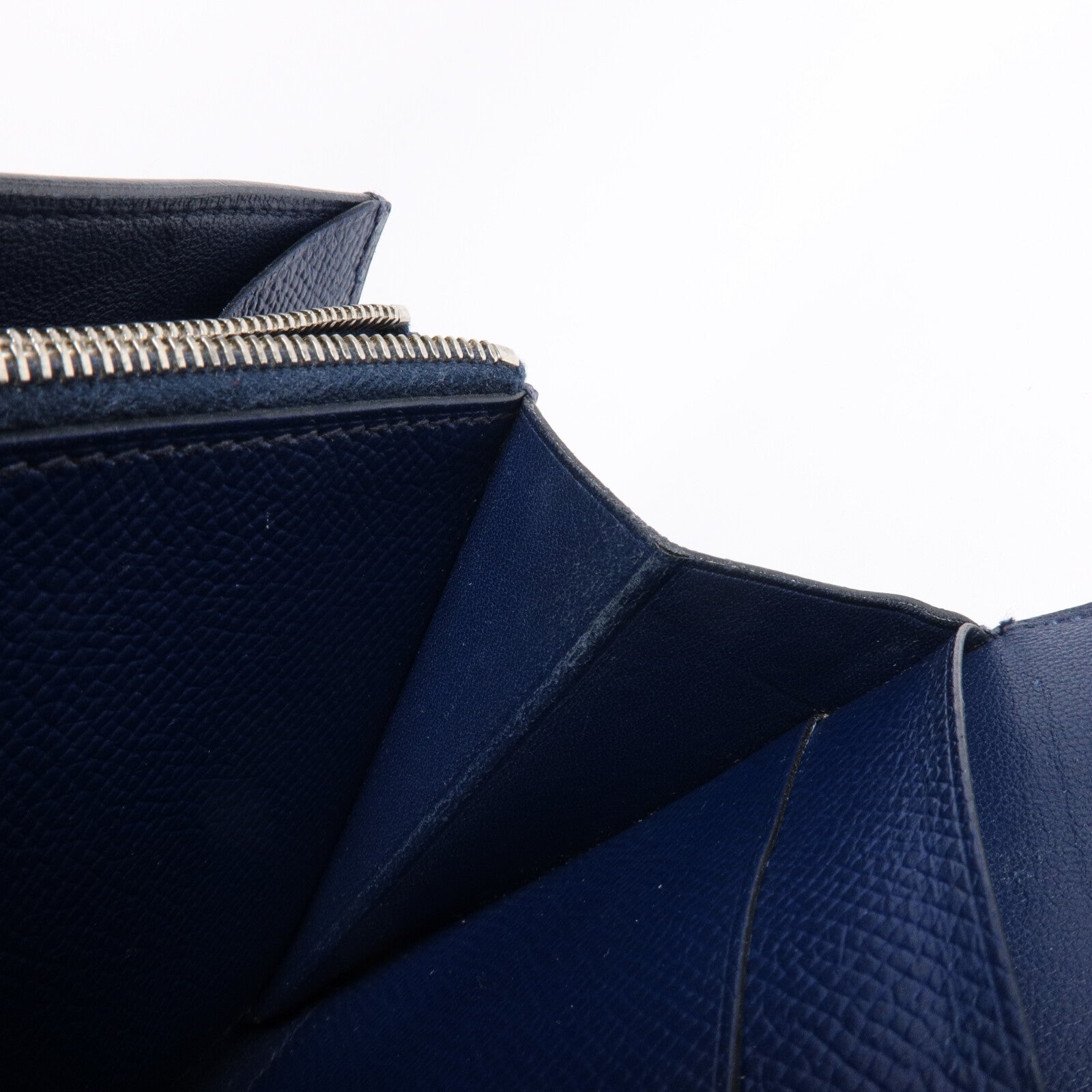 HERMES Epsom皮革Constance Wallet錢包Bleu Saphir