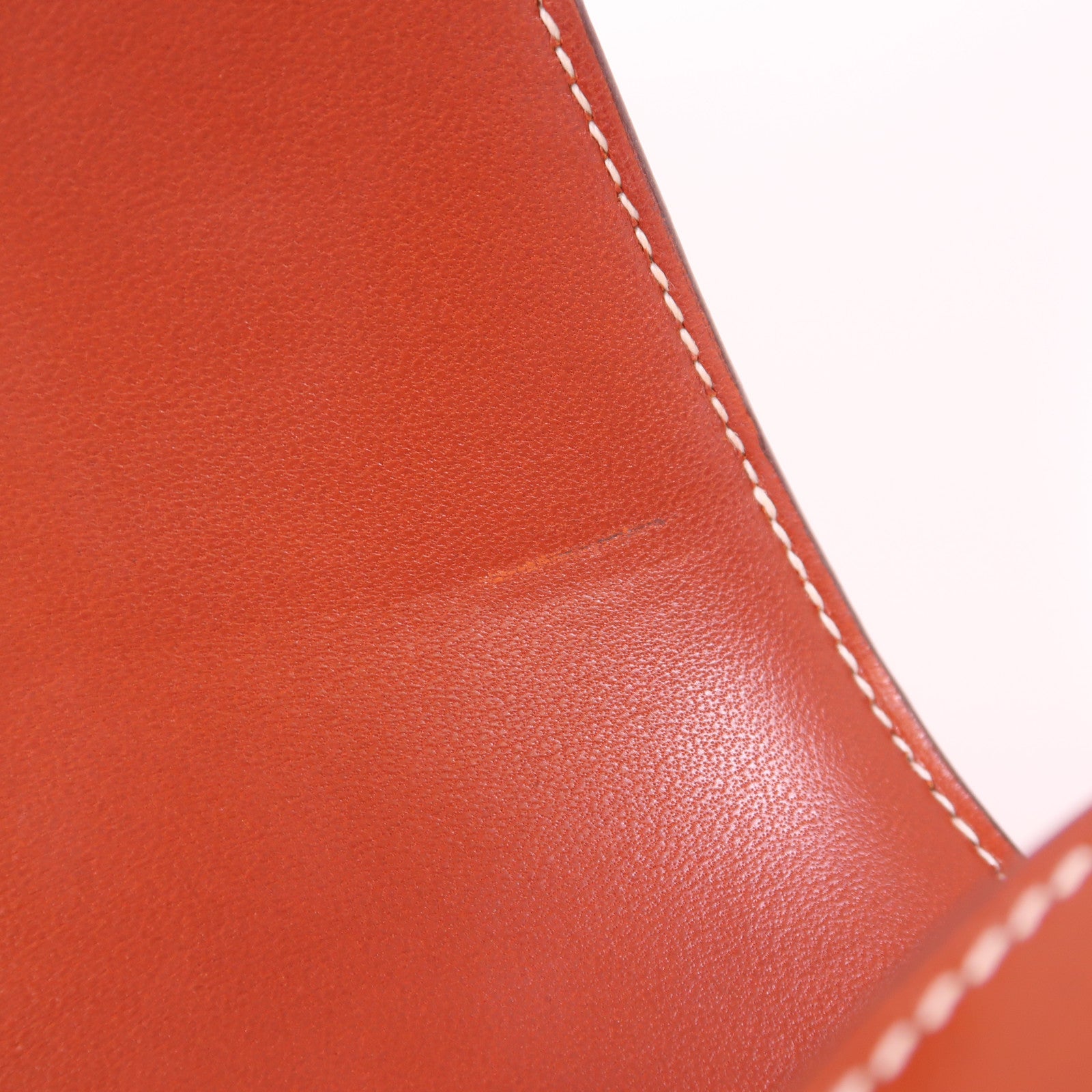 HERMES 【激減優惠】Box Calf皮革Constance 24銀扣肩背袋Brique