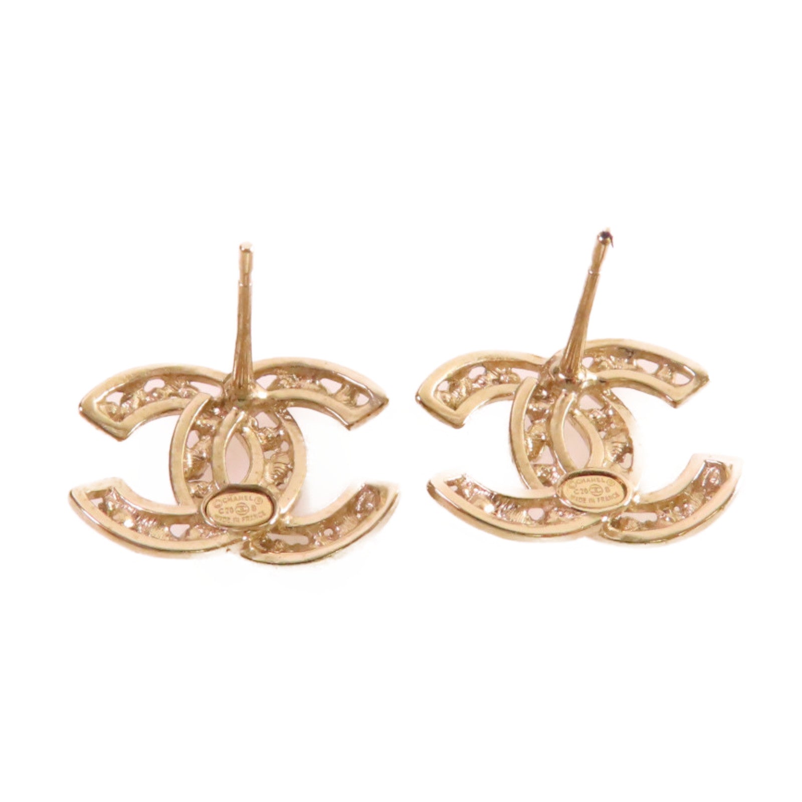 CHANEL 金屬CC Earrings耳環彩色/金色