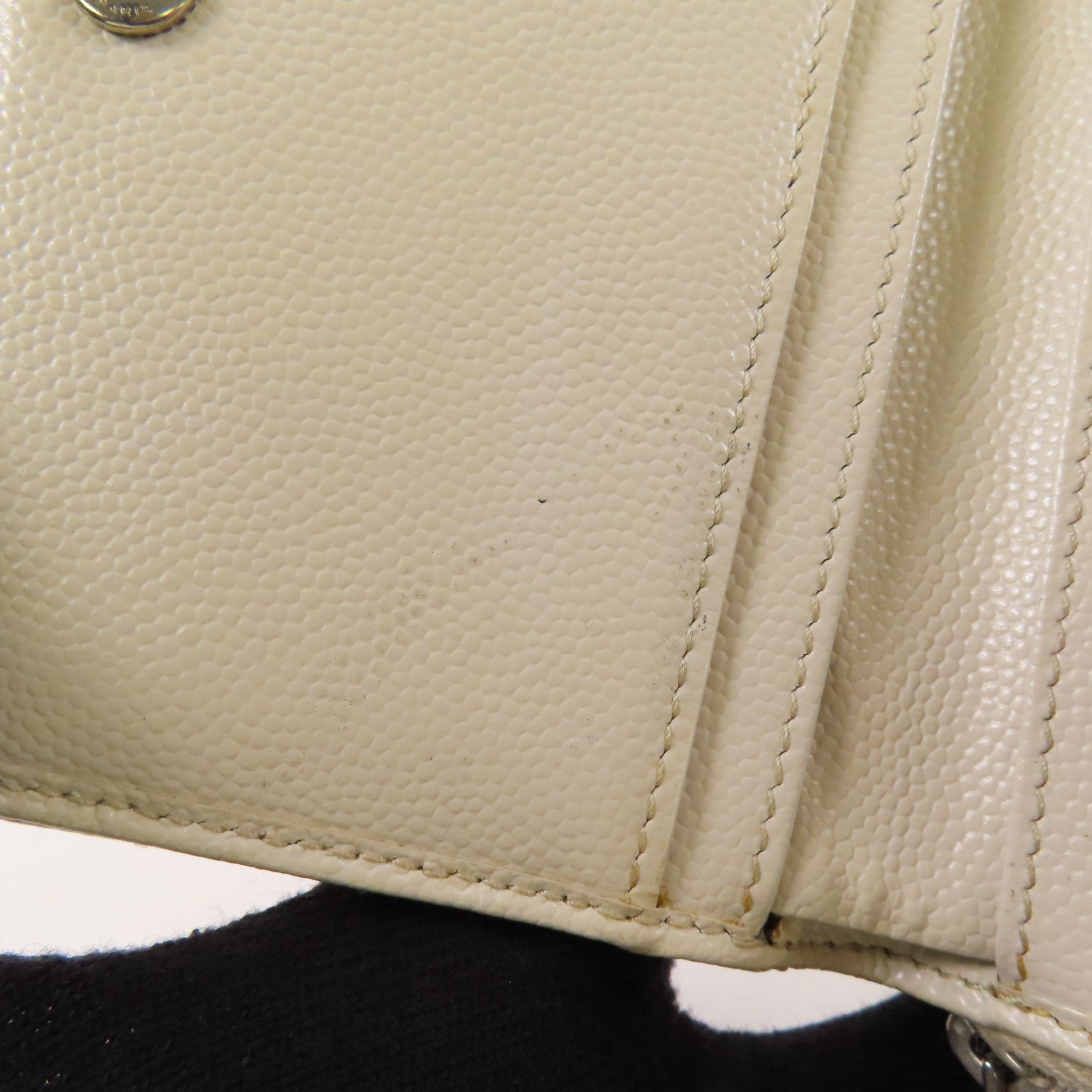 SAINT LAURENT 牛皮皮革Bifold Wallet銀扣錢包