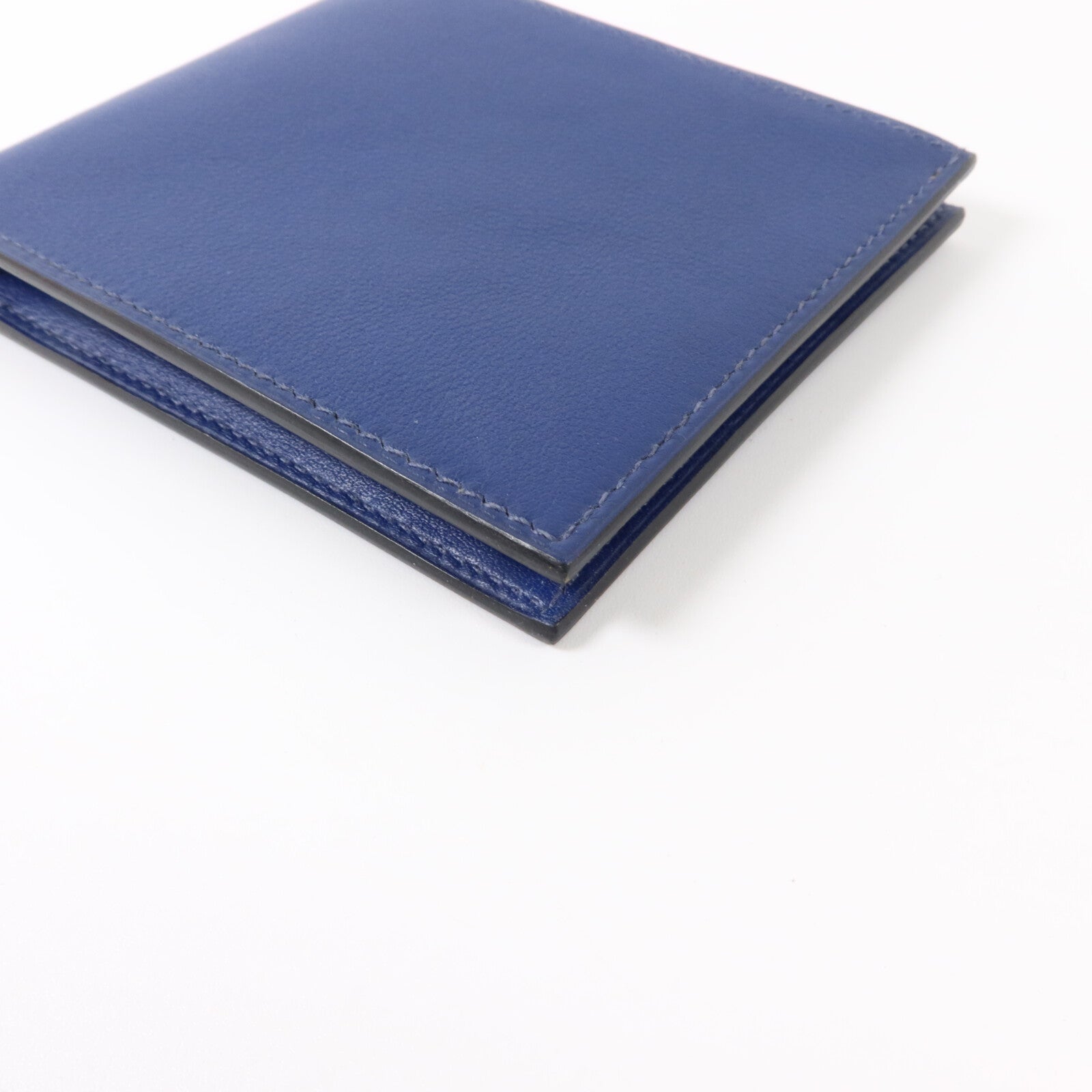 HERMES Evercolor皮革MC2 Copernic Wallet錢包Bleu Nuit