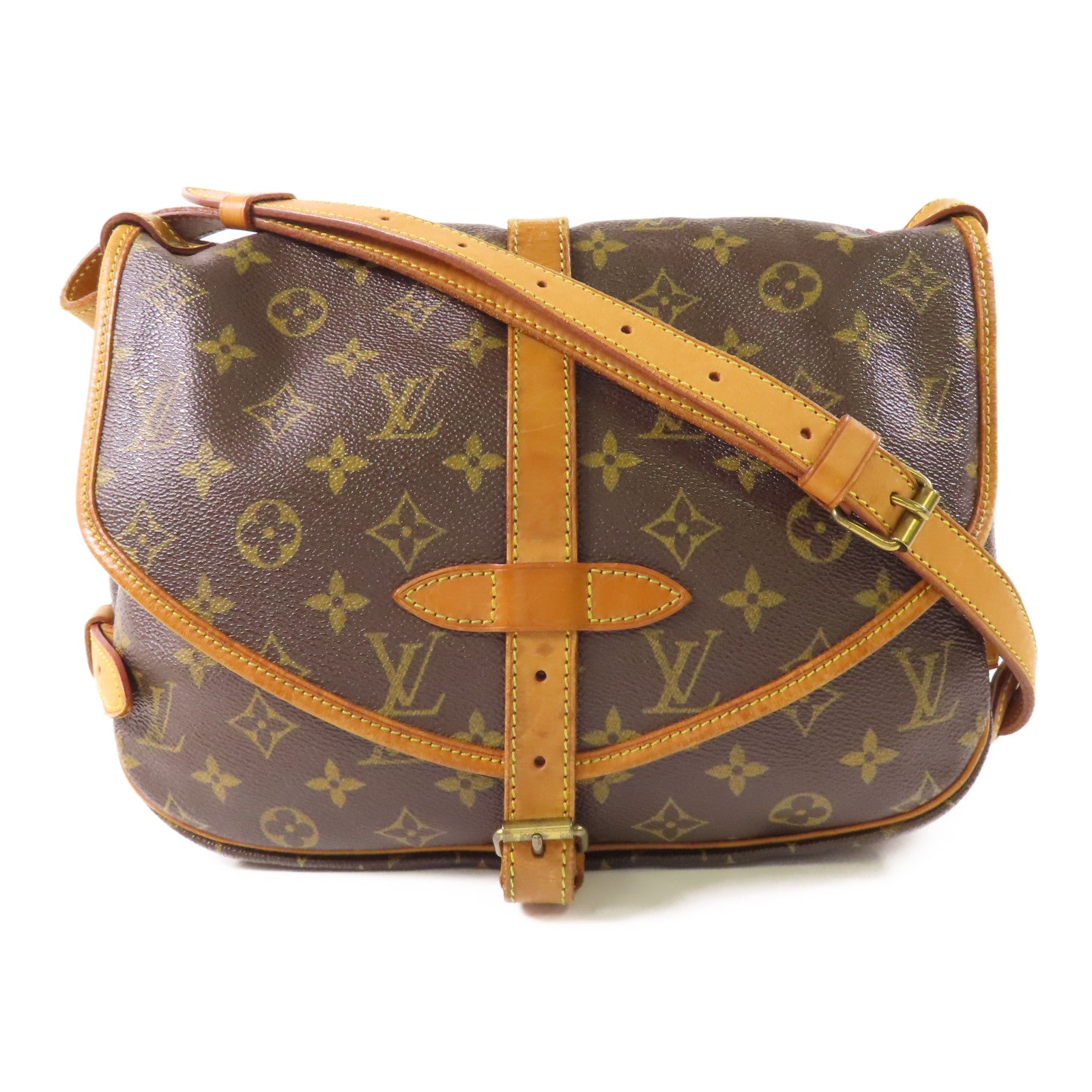 LOUIS VUITTON Monogram Saumur 30金扣肩背袋