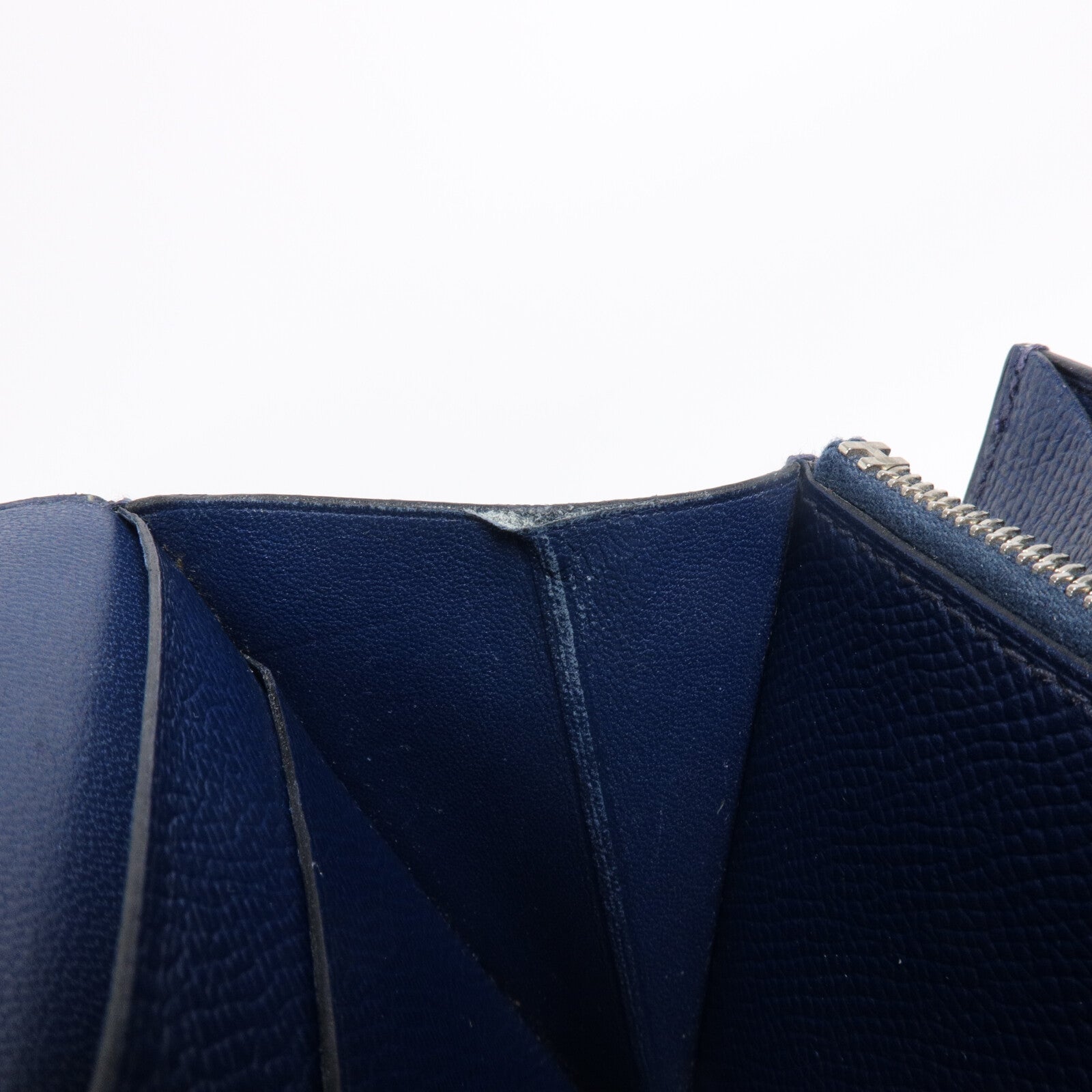 HERMES Epsom皮革Constance Wallet錢包Bleu Saphir
