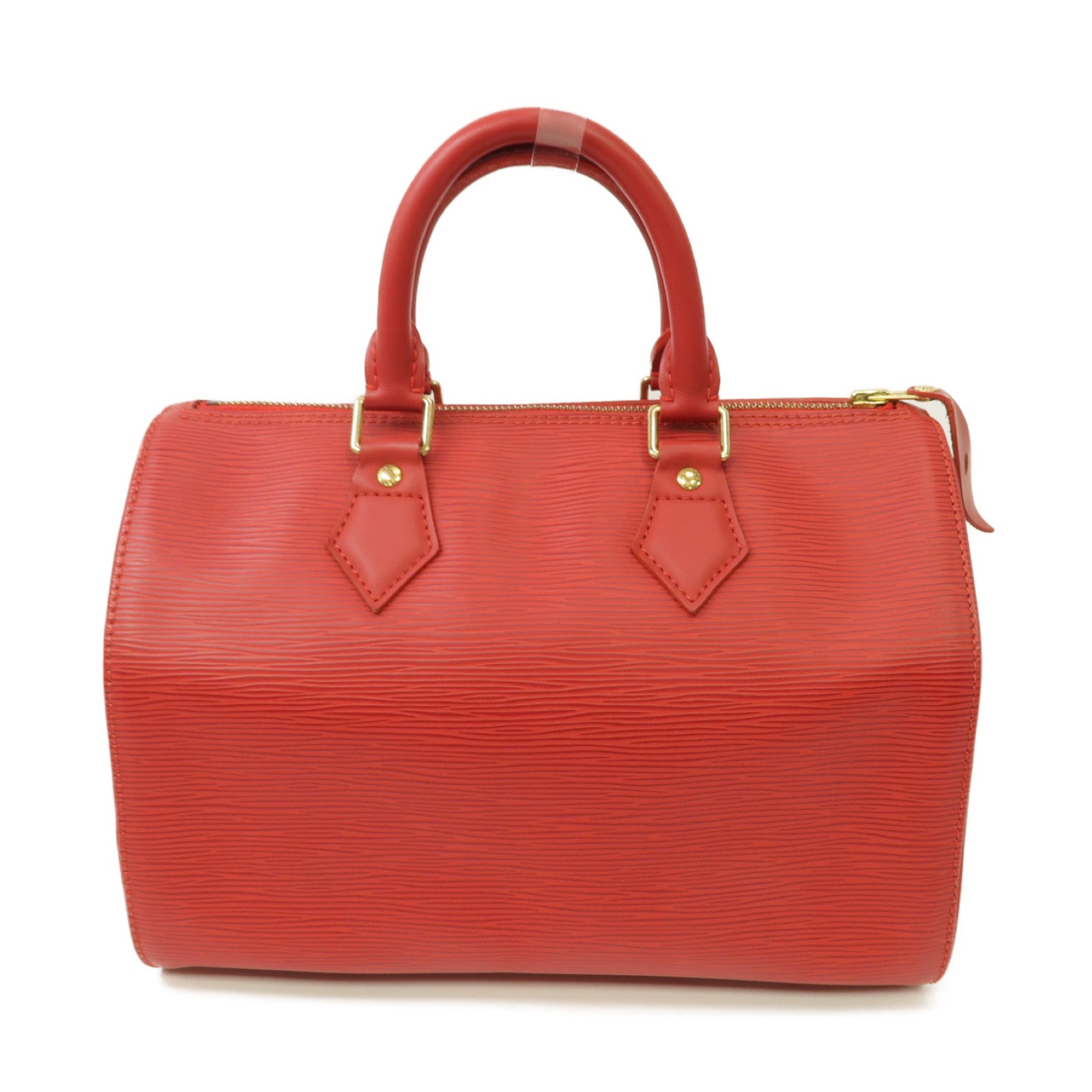 LOUIS VUITTON Epi Speedy 25金扣手挽袋紅色