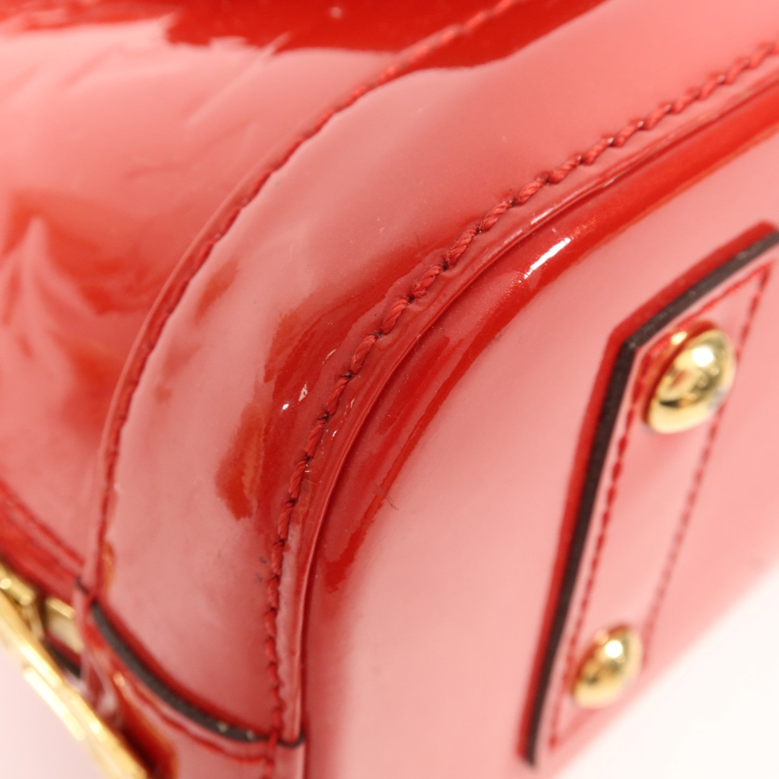 LOUIS VUITTON Monogram Vernis Alma BB金扣手挽肩背兩用袋