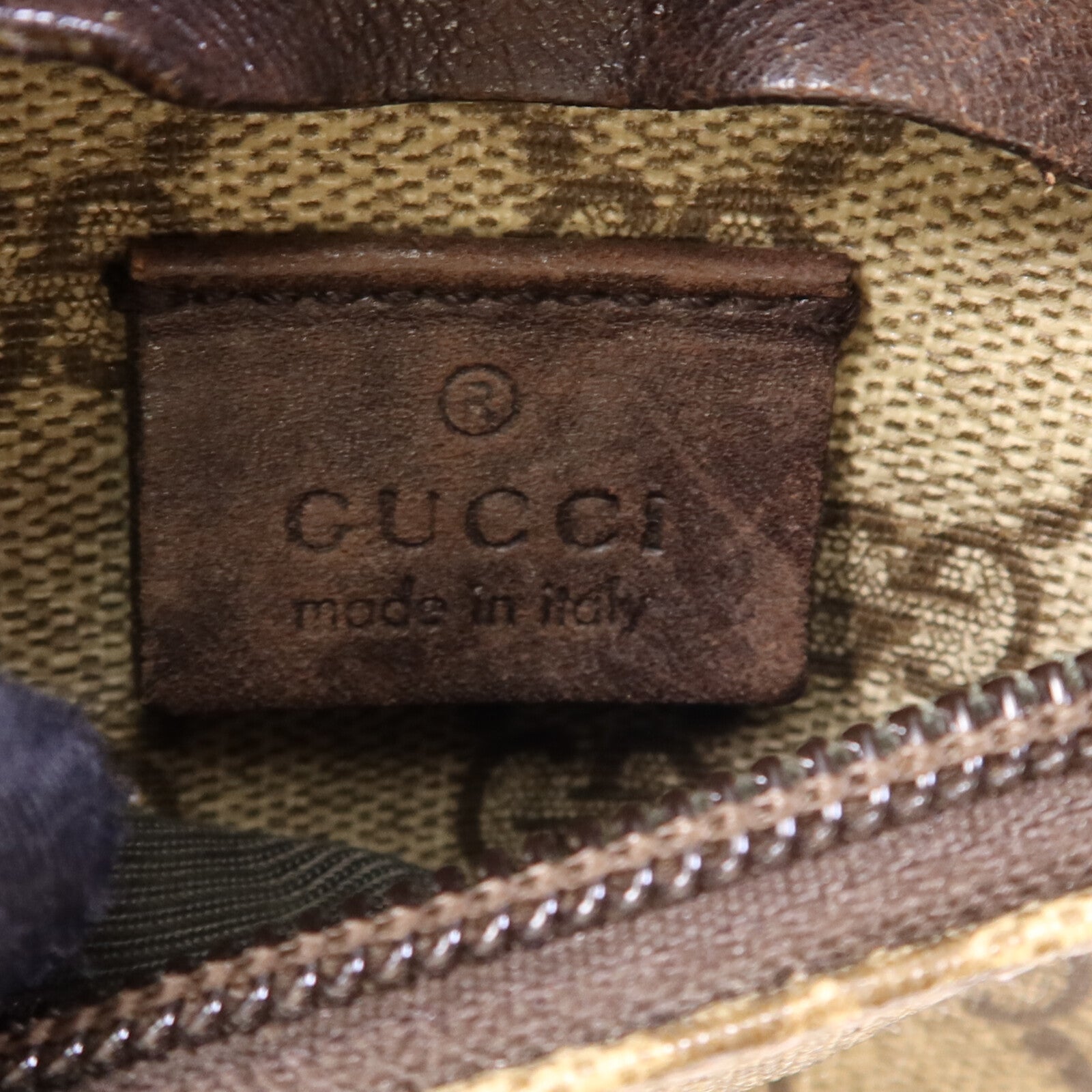 GUCCI 塗層帆布Belt Bag銀扣腰包
