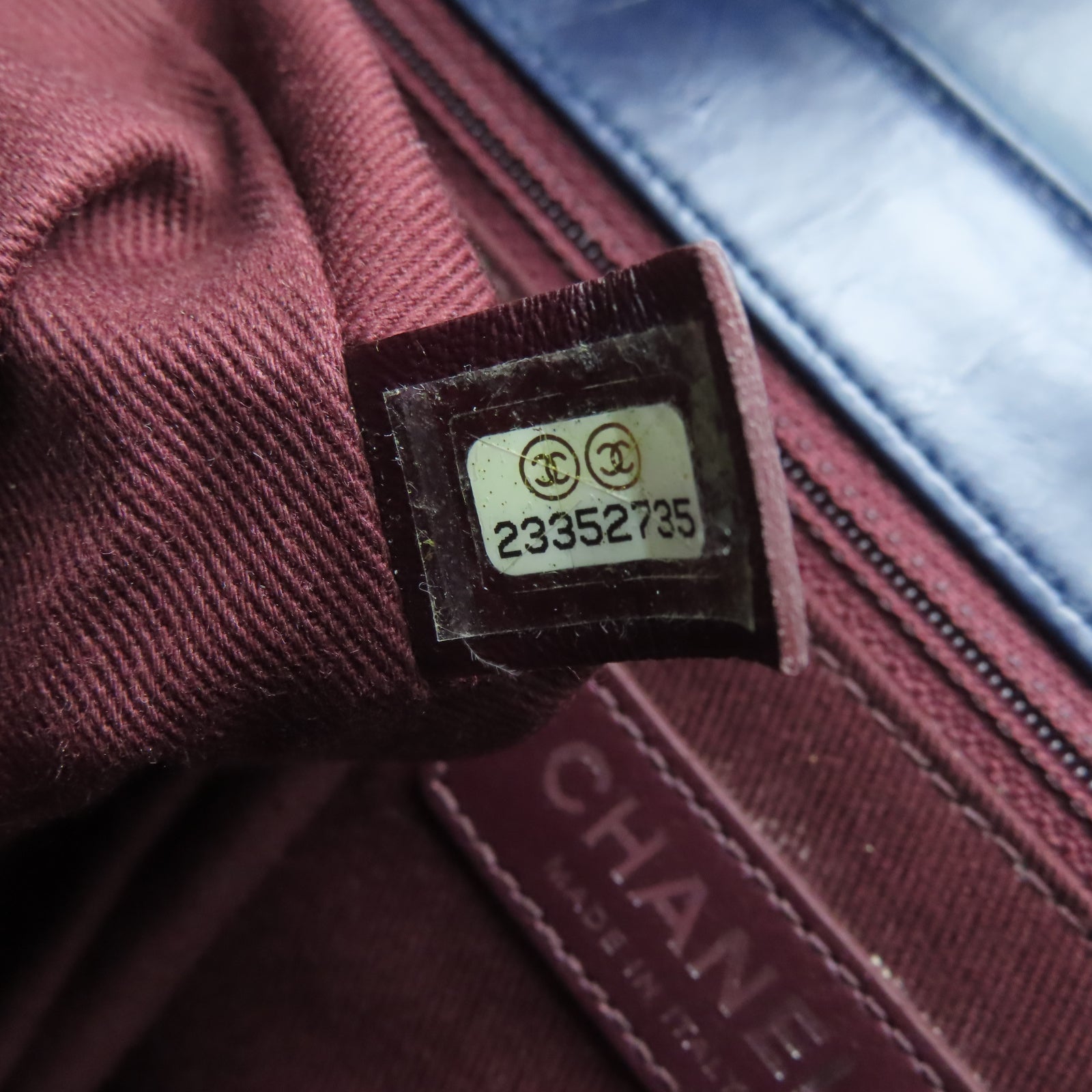 CHANEL 【激減優惠】菱格牛皮皮革Chain Shoulder金扣鏈帶肩背袋藍色